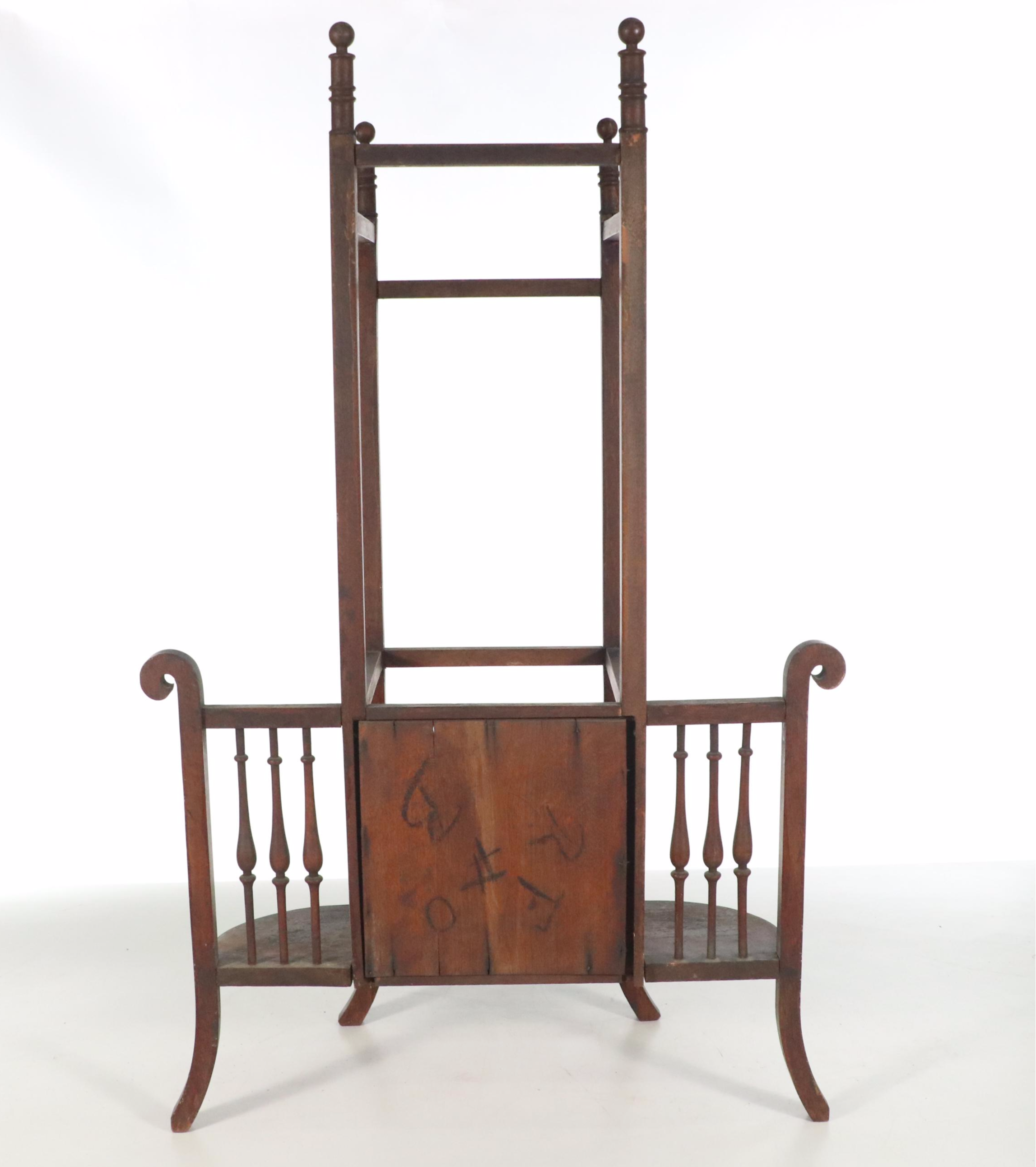 Aesthetic Movement Walnut Hall Stand, Late 19th Century