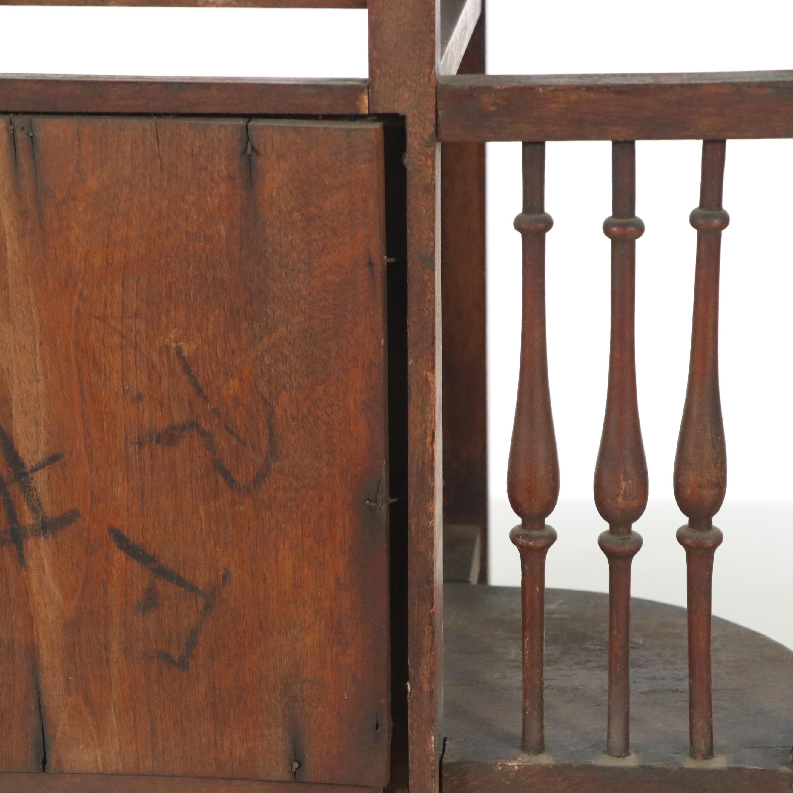 Aesthetic Movement Walnut Hall Stand, Late 19th Century