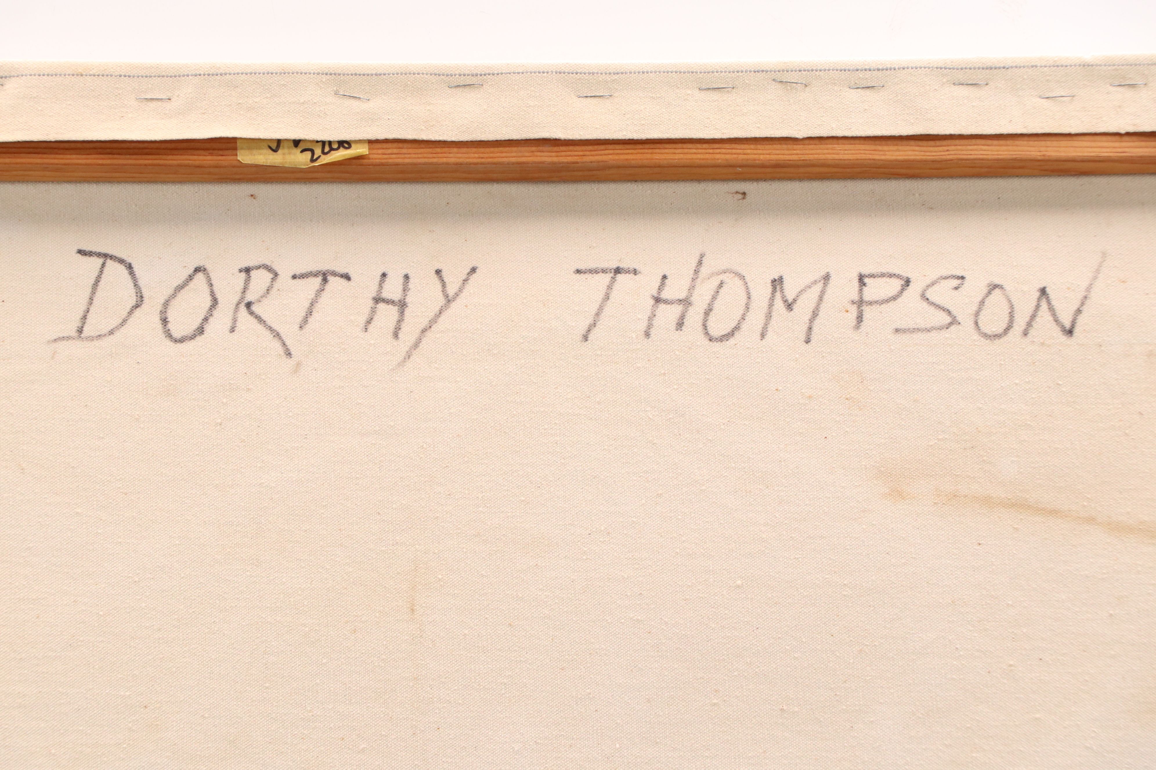 Dorothy Thompson Oil Painting of Outdoor Dining Scene, 20th Century