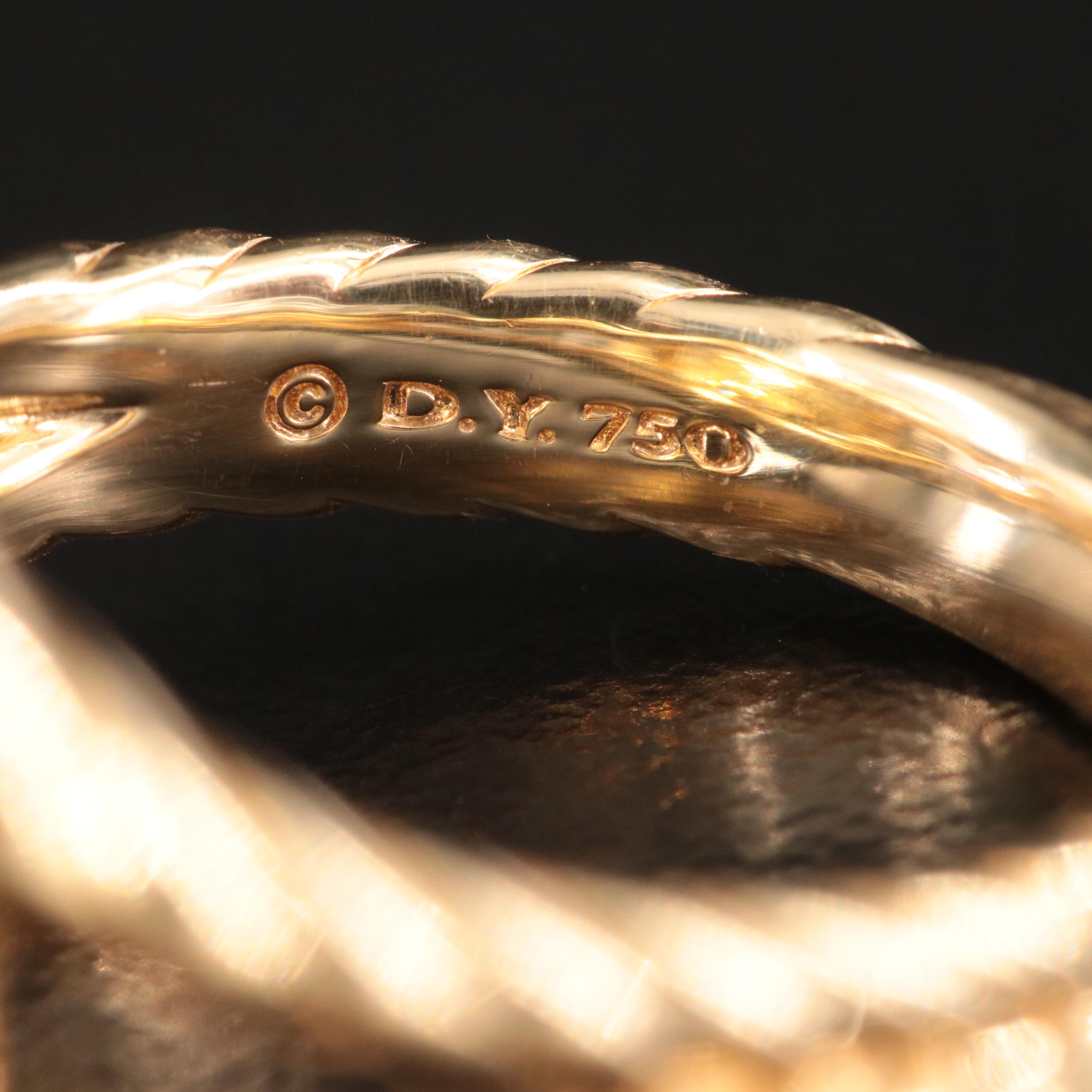 David Yurman Albion 18K Citrine and Diamond Ring