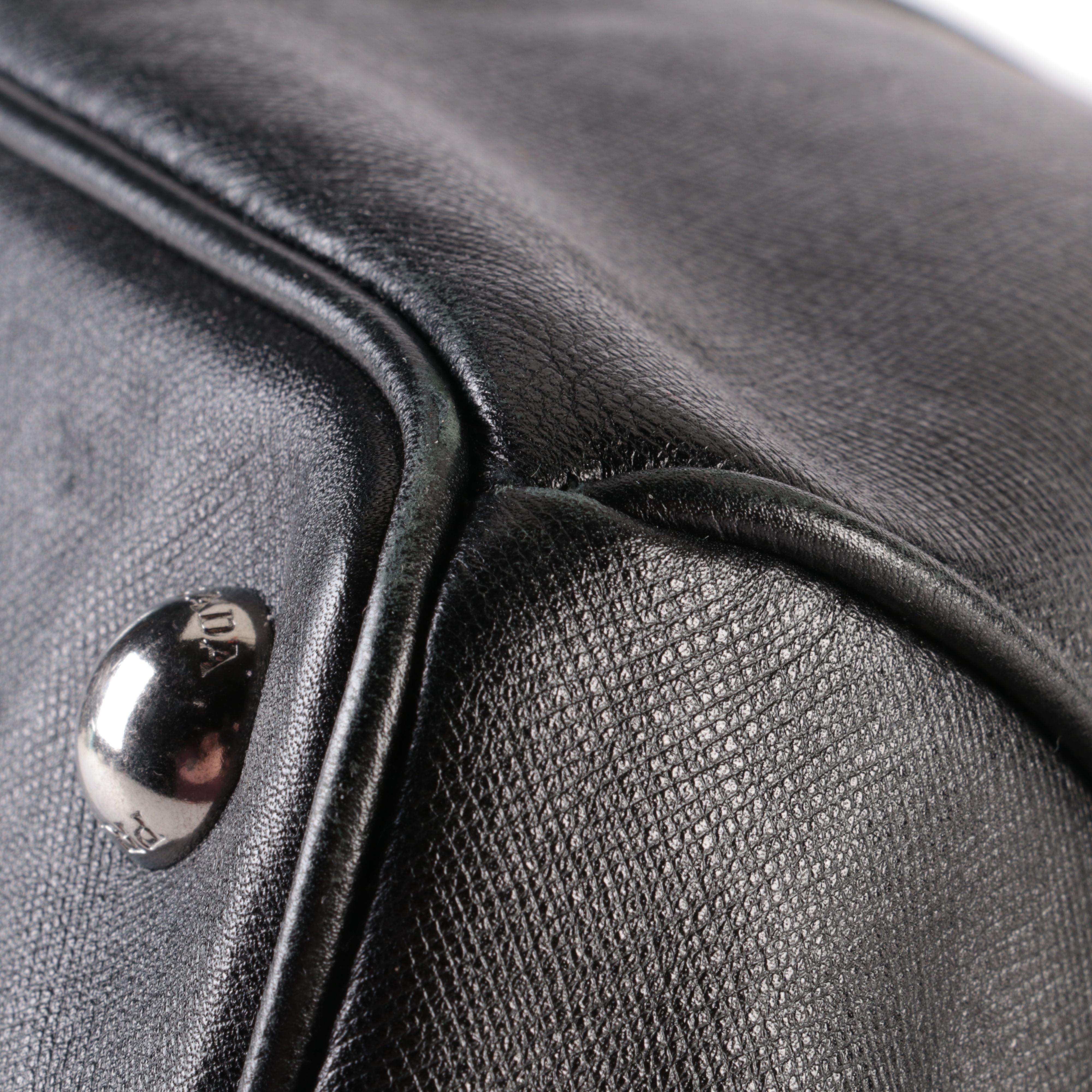 Prada Tote Bag in Black and Grey Saffiano Leather