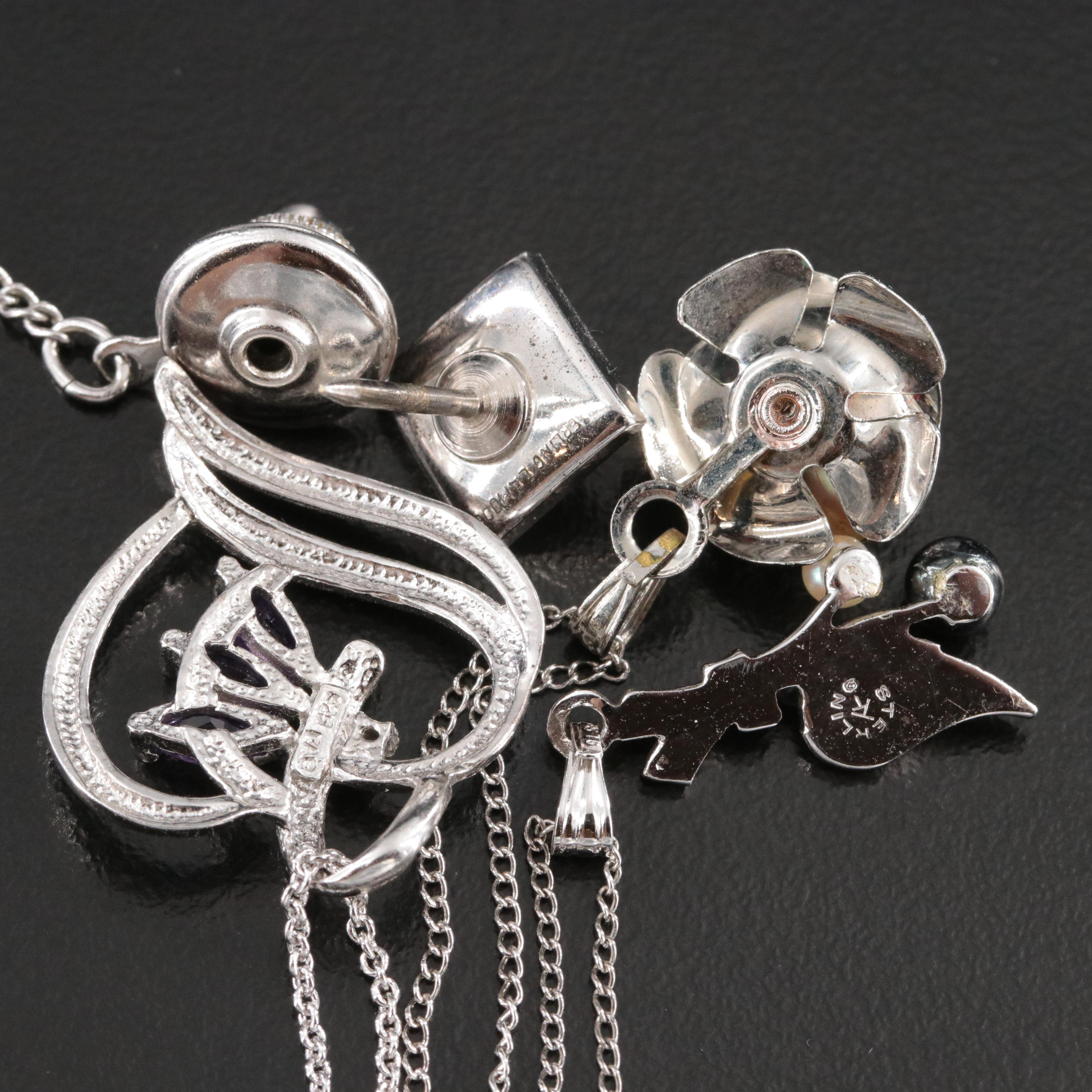 Sterling Jewelry Collection Featuring Amethyst, Pearl and Hematite