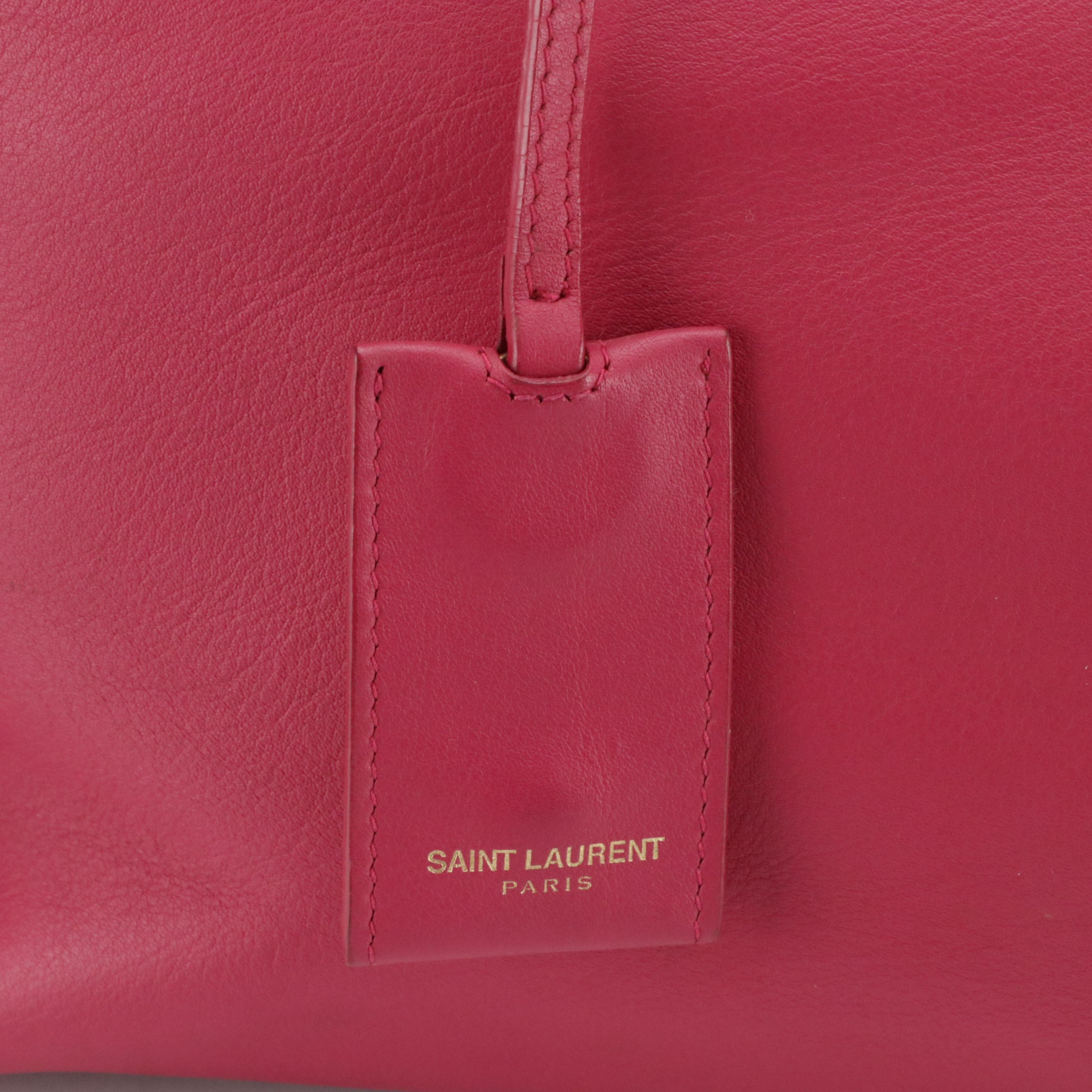 Saint Laurent Cabas ChYc Satchel in Hot Pink Leather