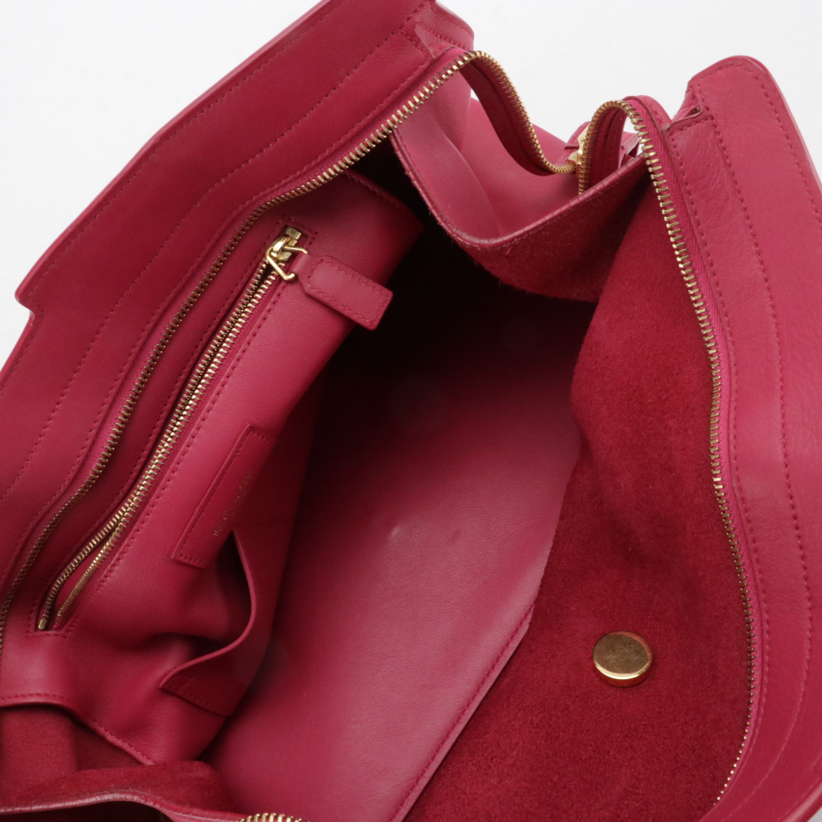 Saint Laurent Cabas ChYc Satchel in Hot Pink Leather