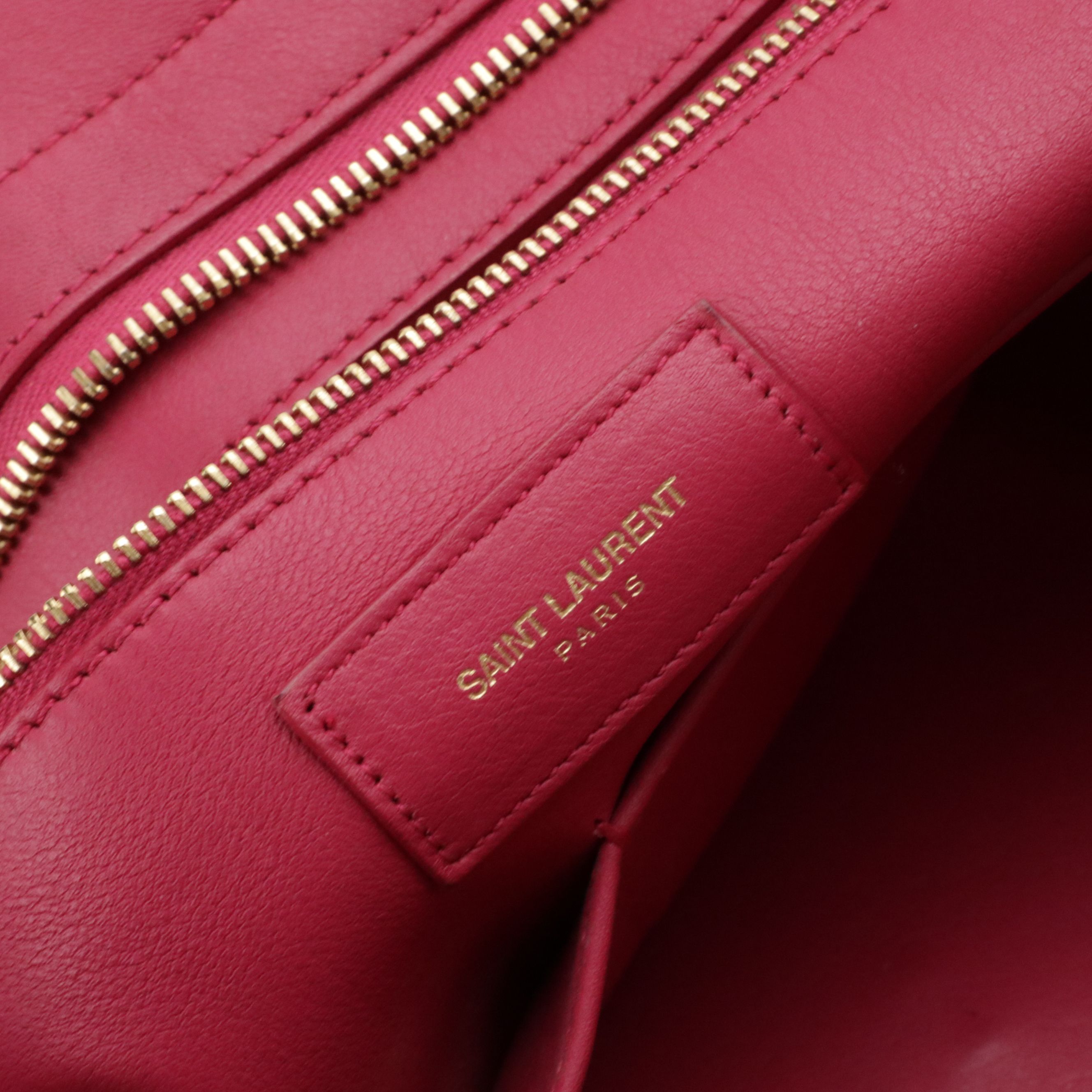 Saint Laurent Cabas ChYc Satchel in Hot Pink Leather