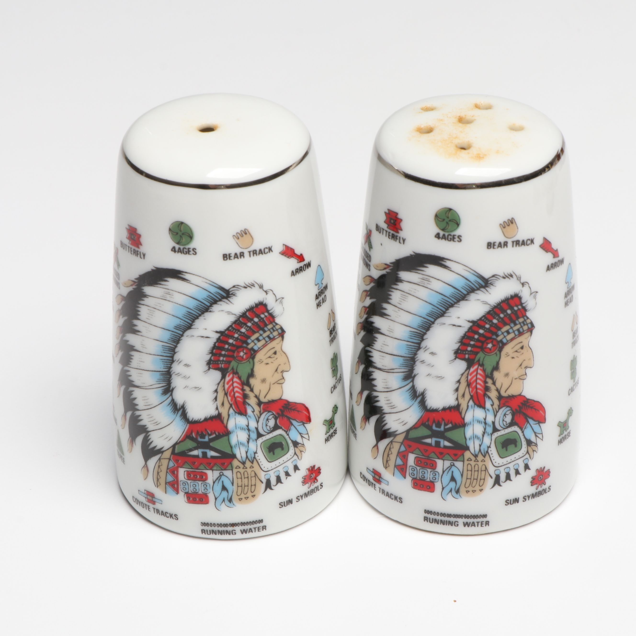 V.M. Hazlett, Greek and More Ceramic Novelty and Souvenir Salt and Pepper Sets