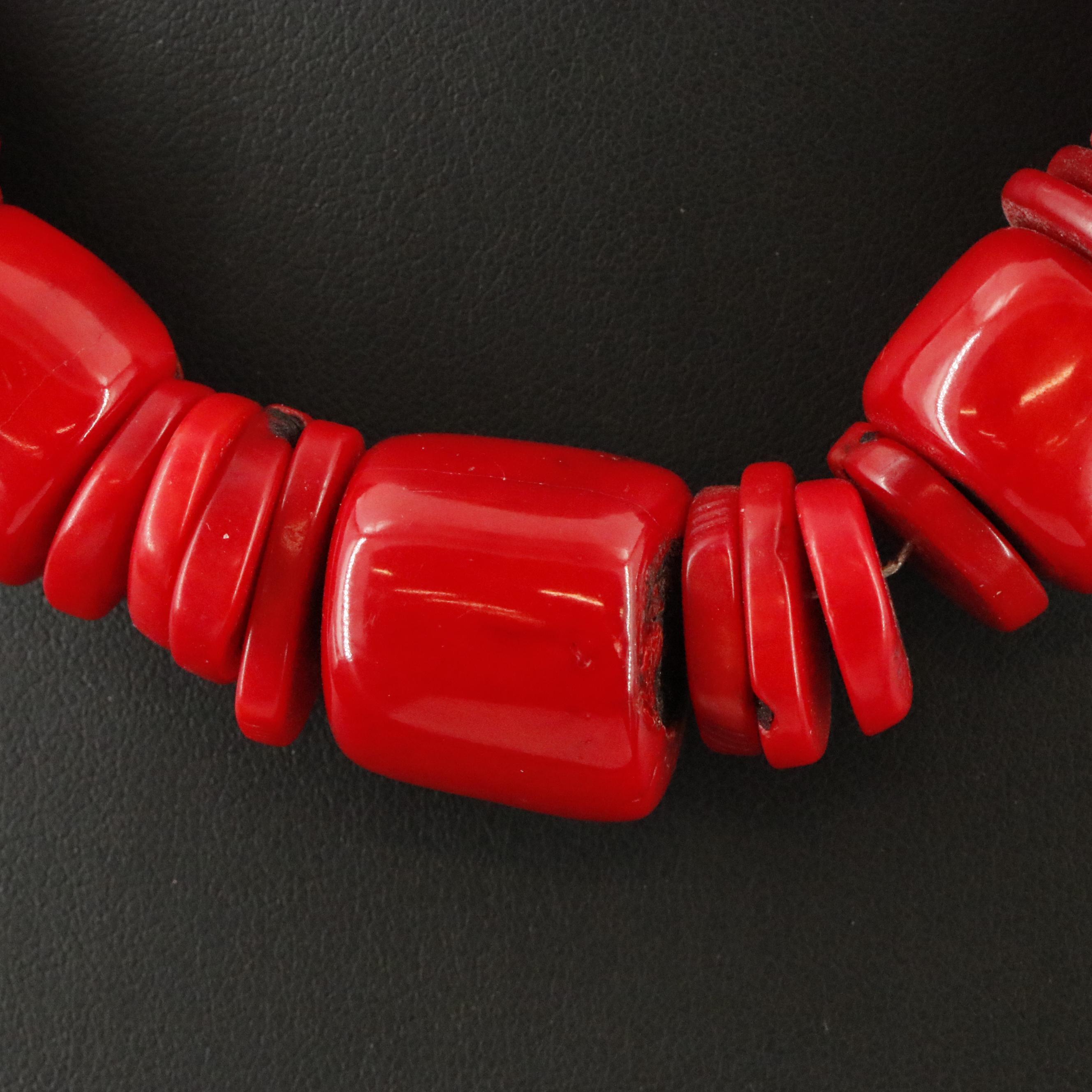 Desert Rose Trading Sterling Graduated Coral Bead Necklace