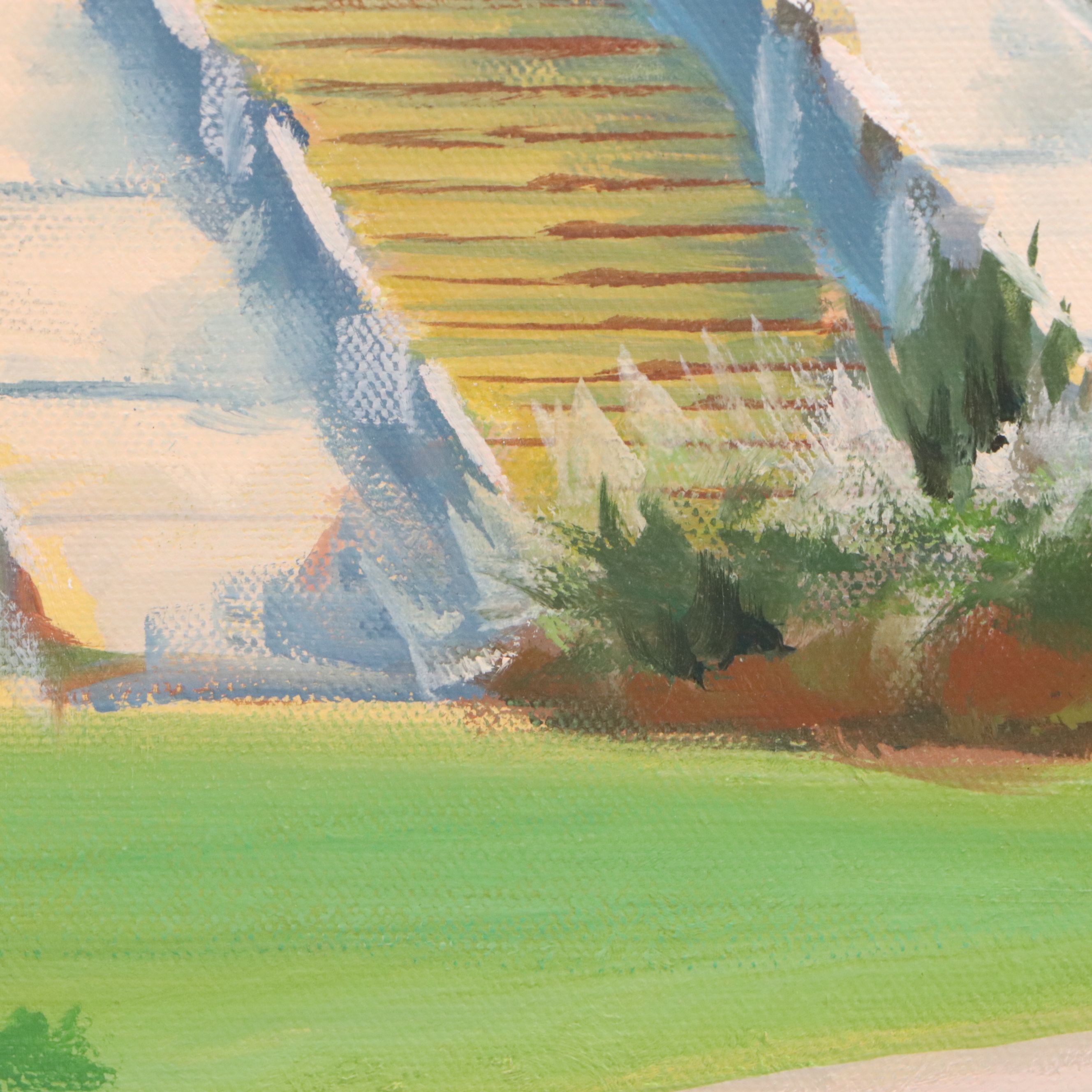 Oil Painting of Ault Park Pavilion, 21st Century