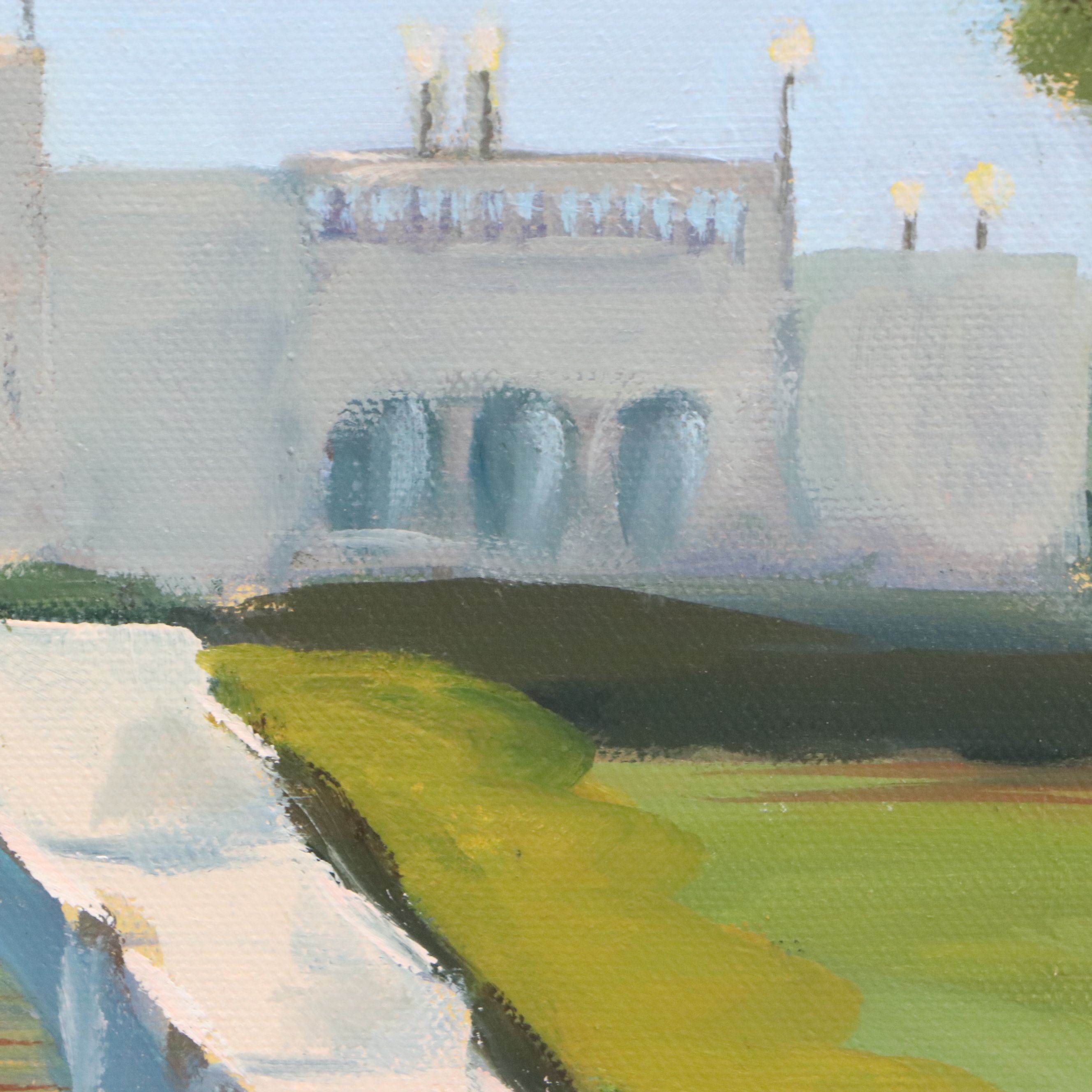 Oil Painting of Ault Park Pavilion, 21st Century