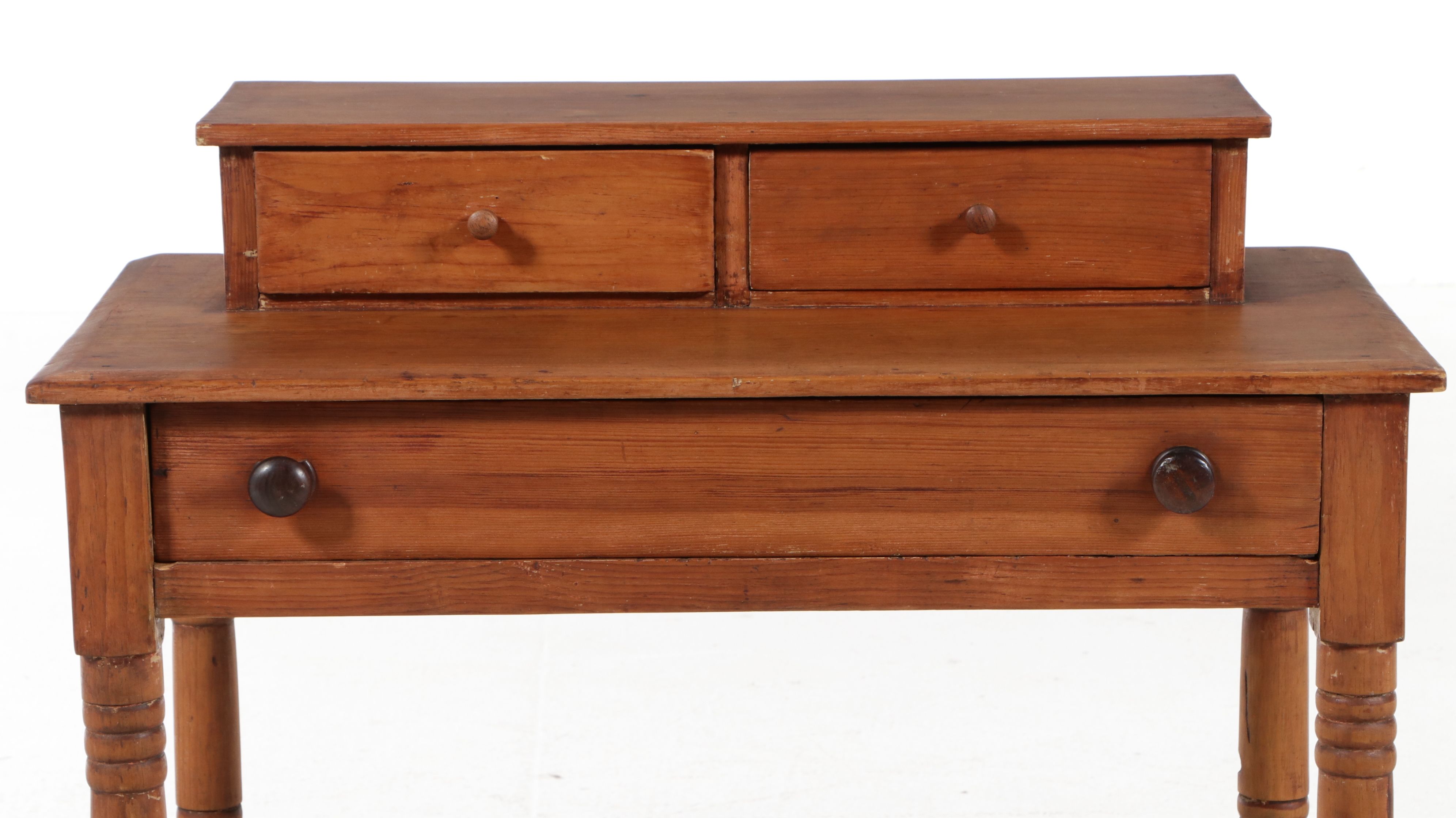 American Primitive Pine Desk, 19th Century