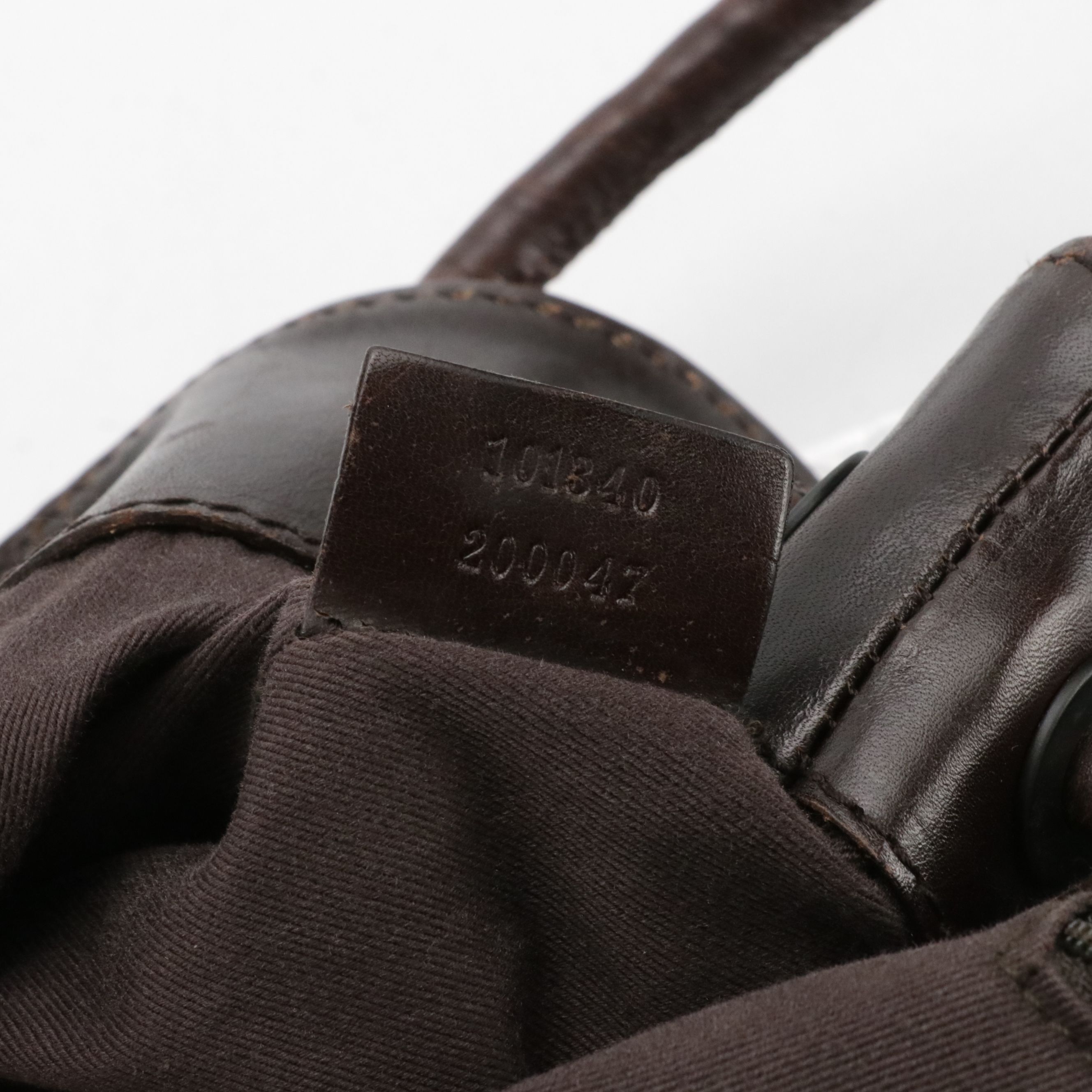 Gucci Gifford Tote Bag in Beige GG Jacquard Denim and Brown Leather Trim