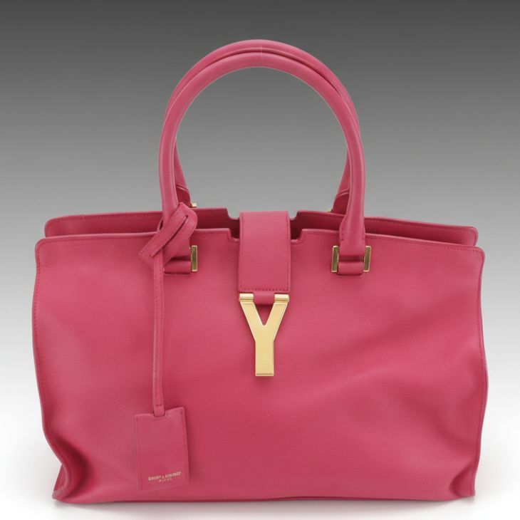 Saint Laurent Cabas ChYc Satchel in Hot Pink Leather