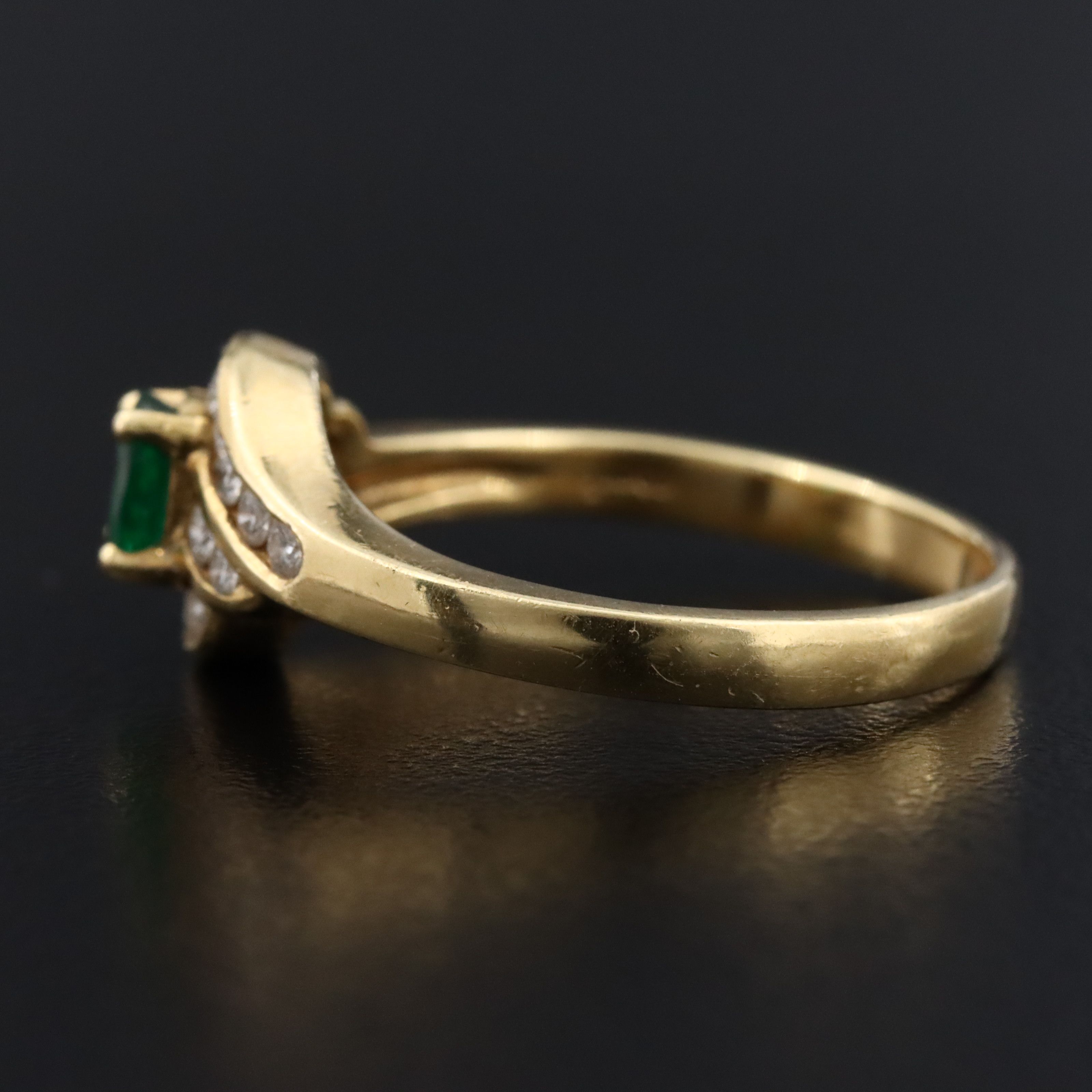 18K Emerald and Diamond Ring