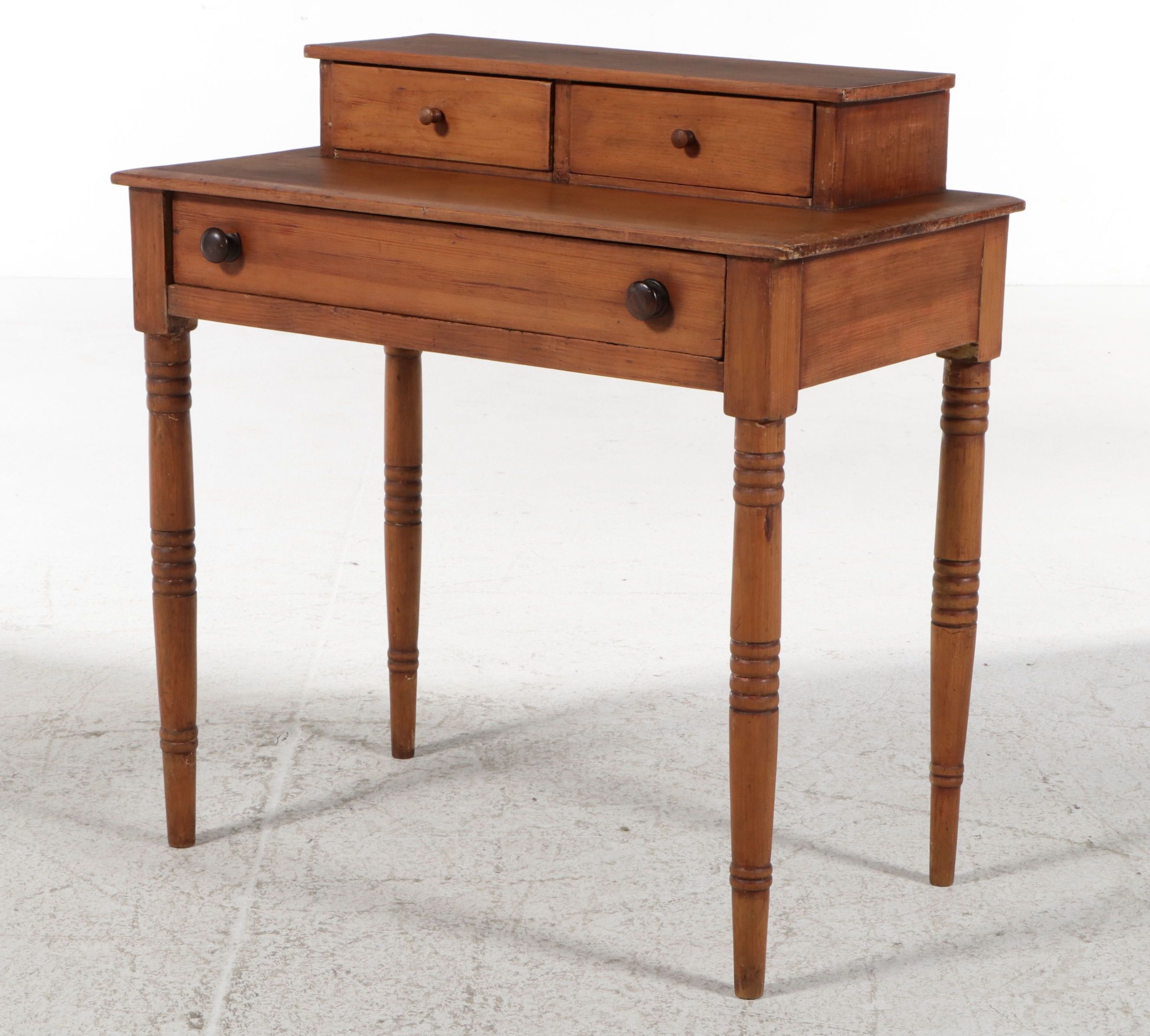 American Primitive Pine Desk, 19th Century