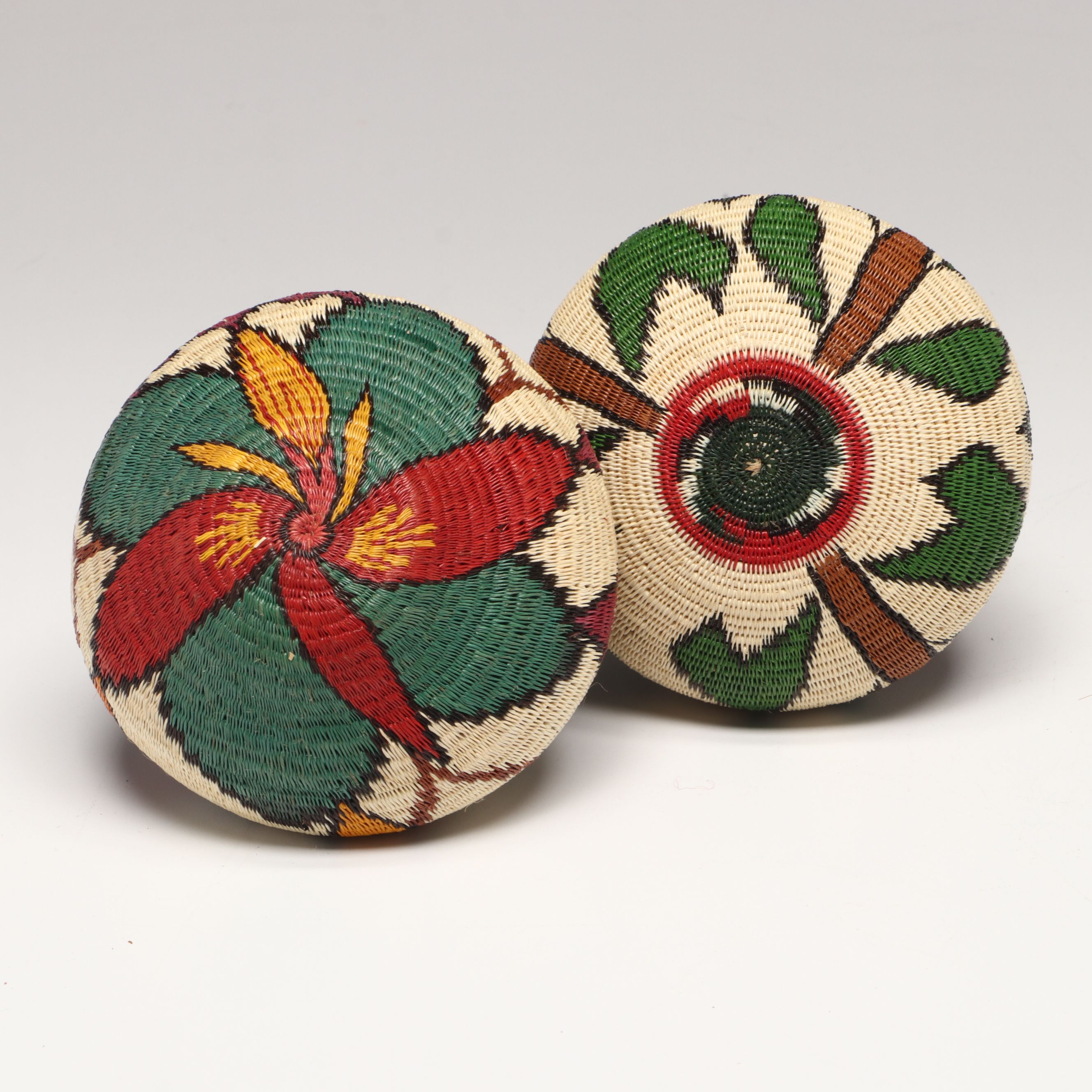 Yanila Chocho and Other Emberá-Wounaan Handwoven Chunga Palm Fiber Basket