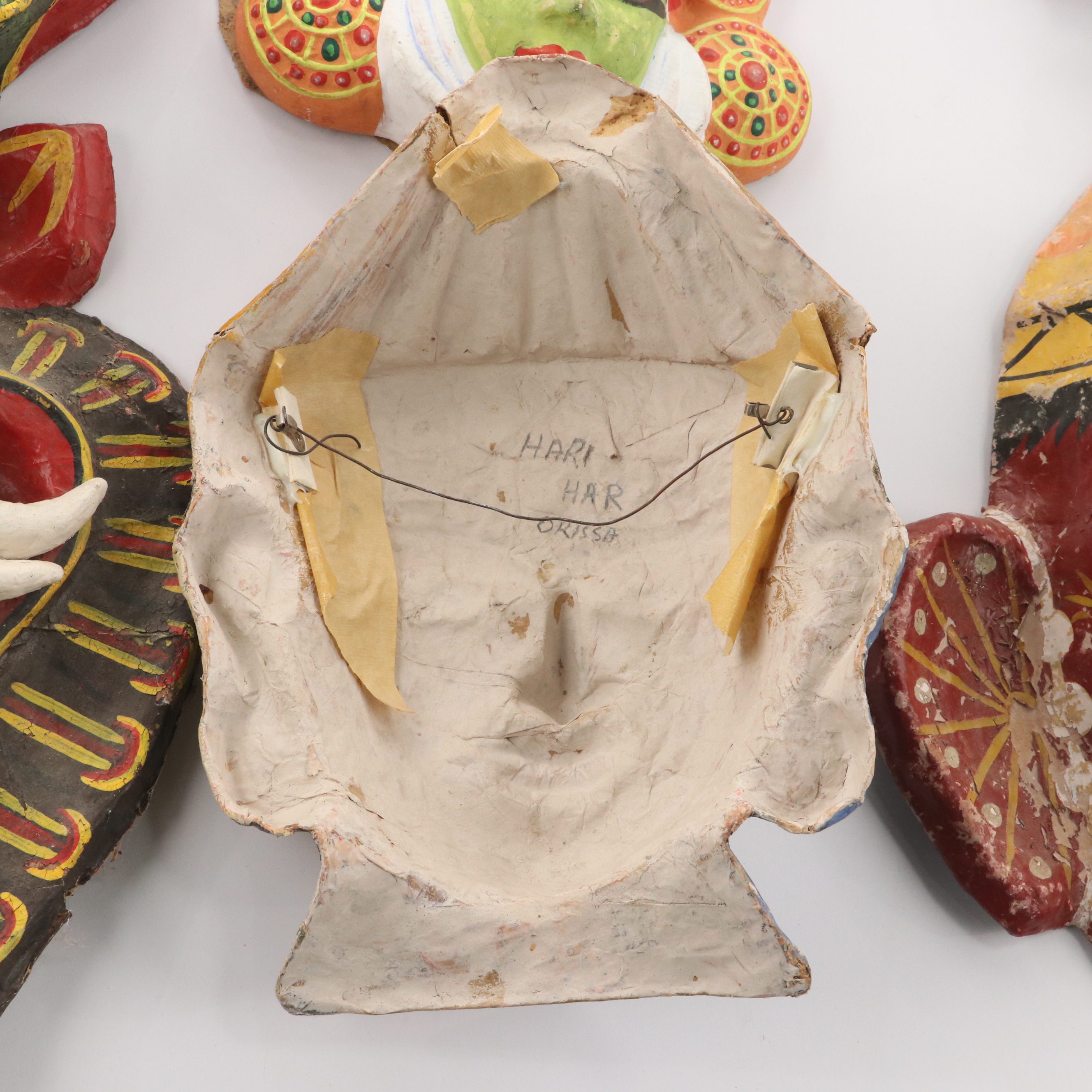 Indian Handcrafted Papier-Mâché Deity Masks