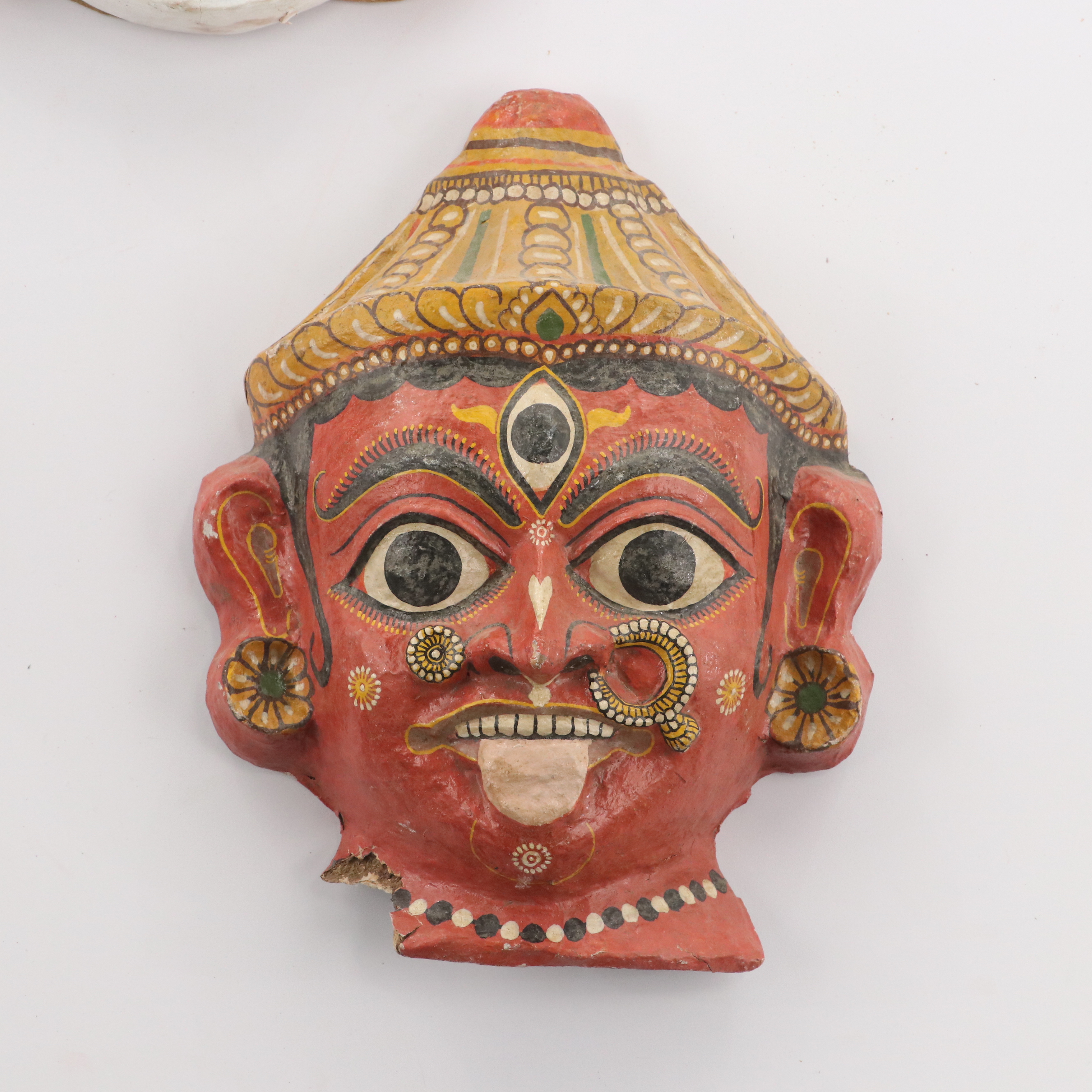 Indian Handcrafted Papier-Mâché Deity Masks