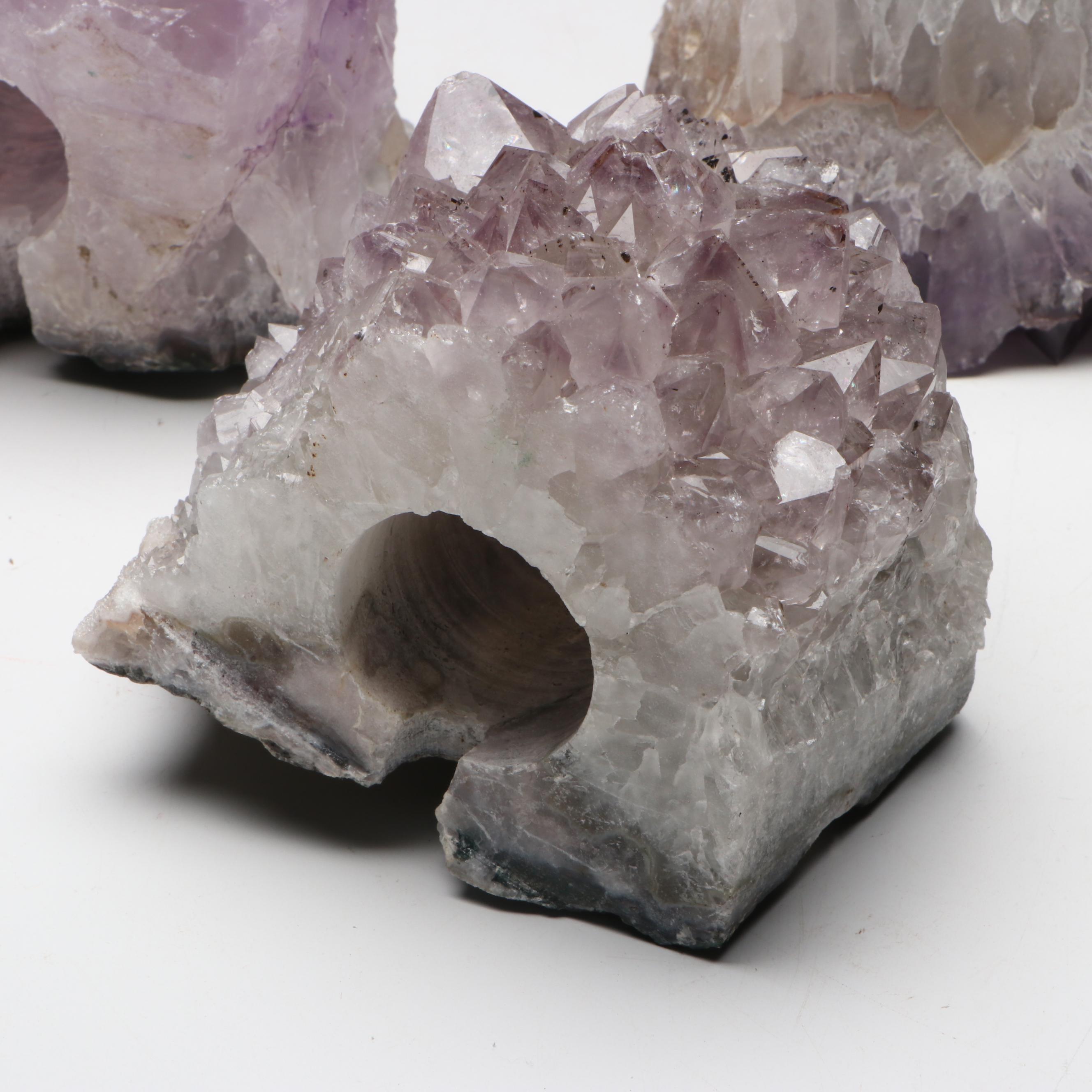 Amethyst Geode Fragments for Lamp Conversion
