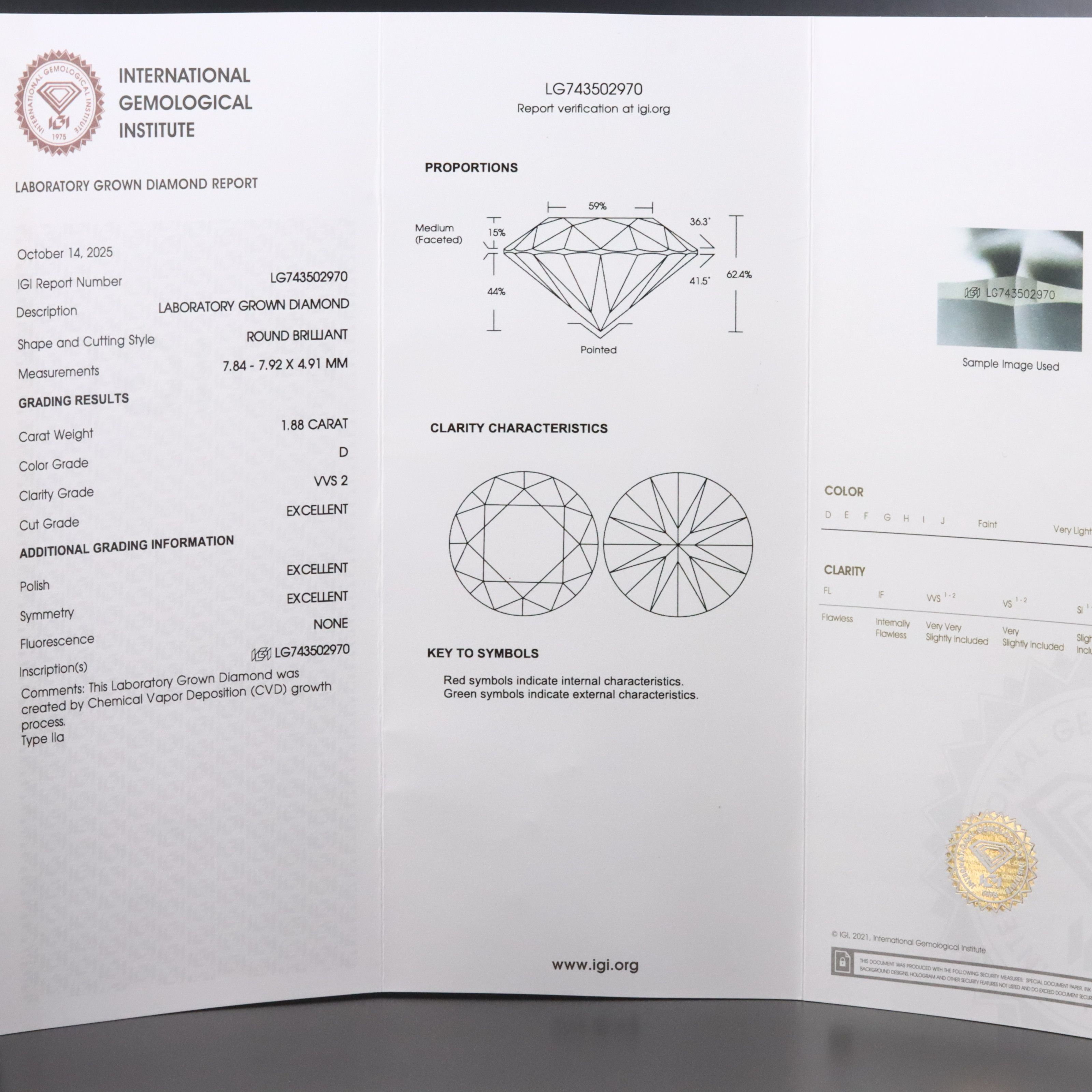 14K 6.06 CTW Lab Grown Diamond Ring with IGI Reports
