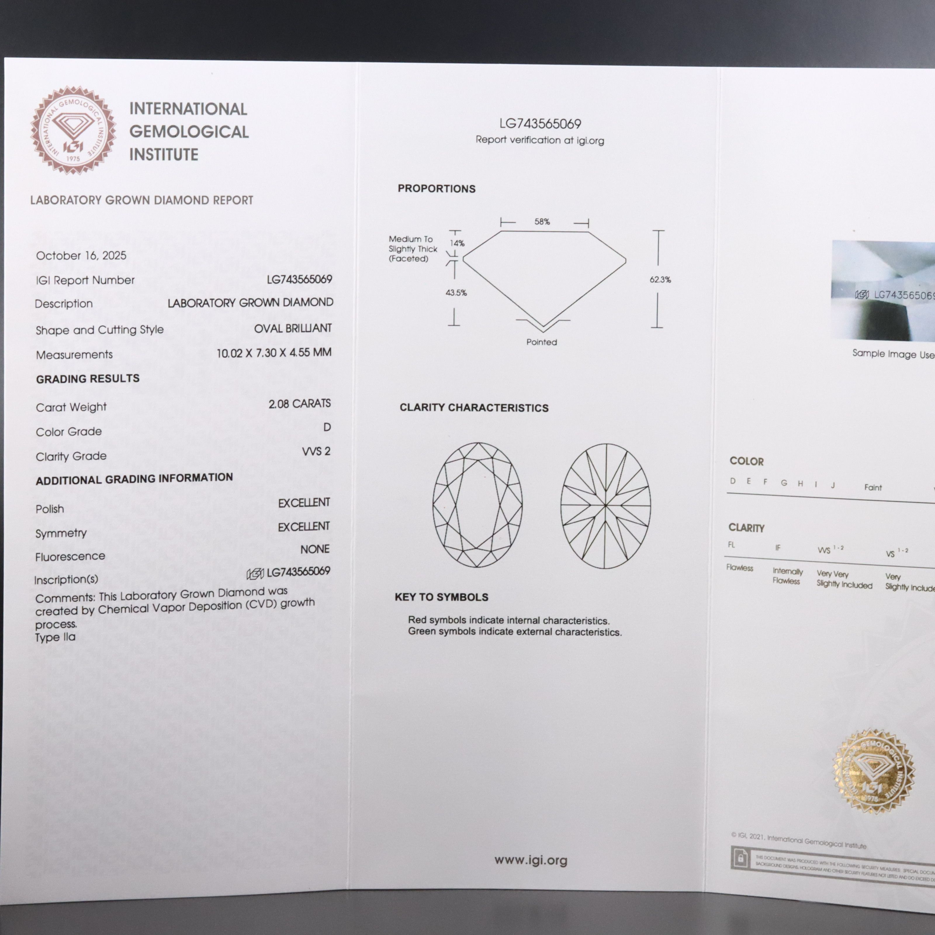 14K 6.06 CTW Lab Grown Diamond Ring with IGI Reports