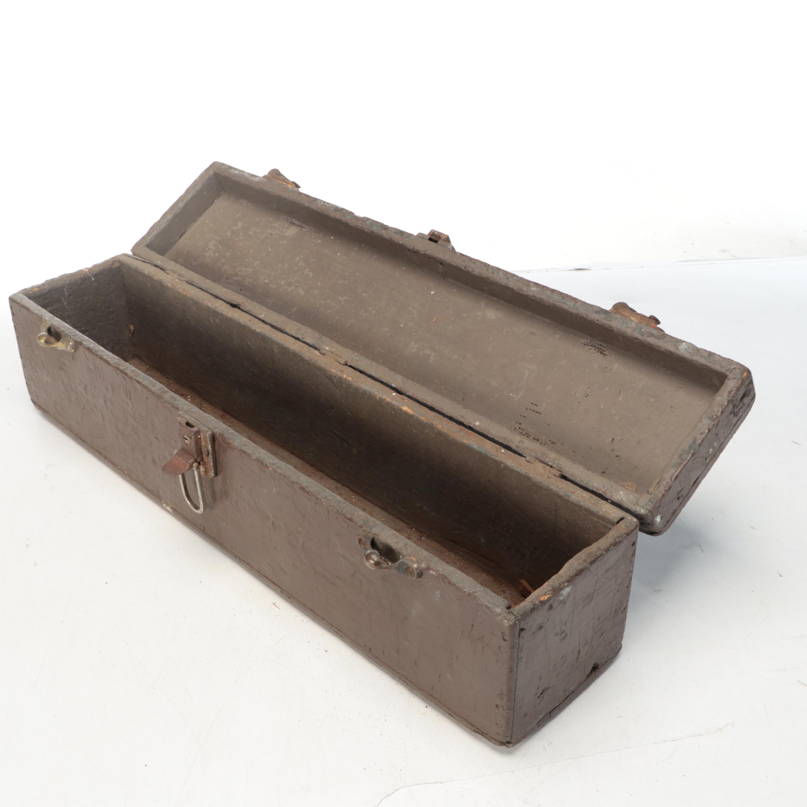Split Wood Handle Railroad Shovel with Wooden Tool Box
