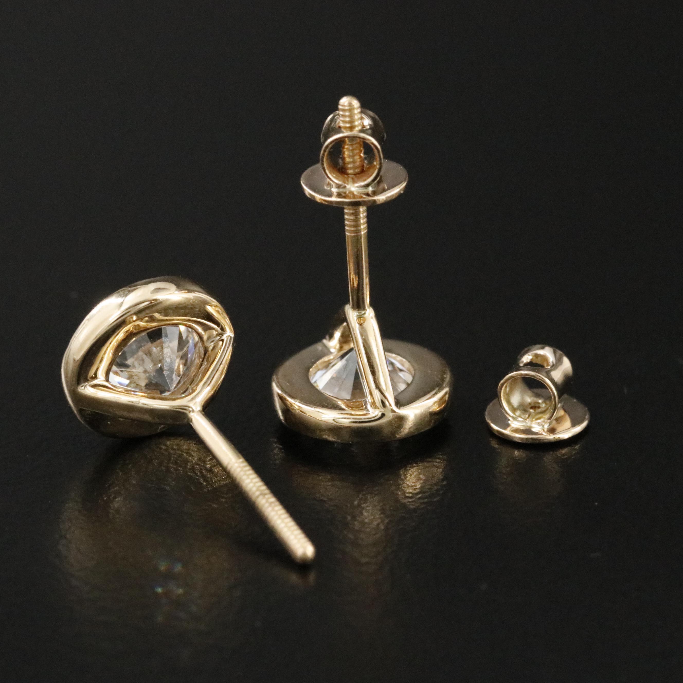 14K 2.17 CTW Lab Grown Diamond Stud Earrings with IGI Reports