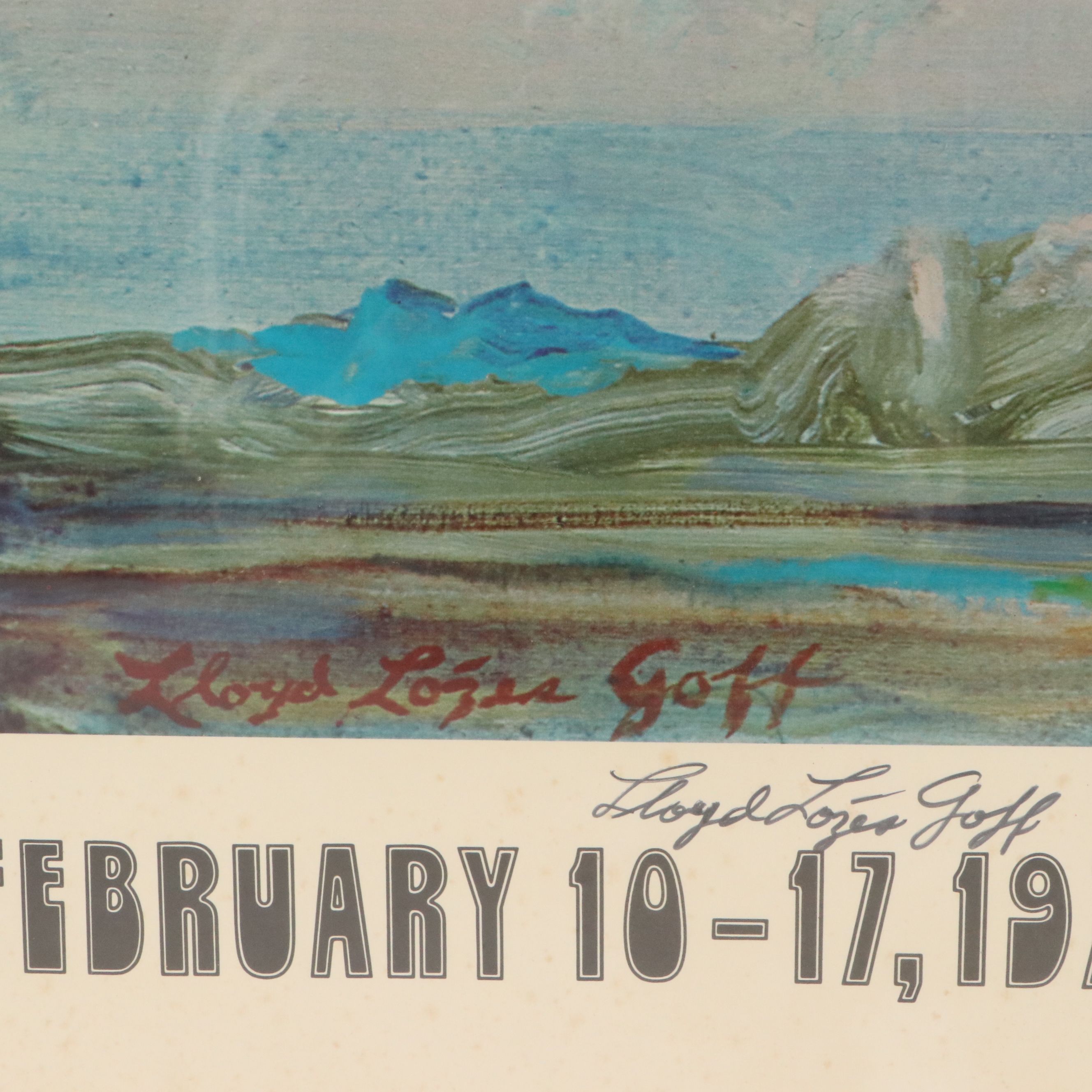 Lloyd Lozes Goff Offset Lithograph Poster for Hot Air Balloon Championship, 1973