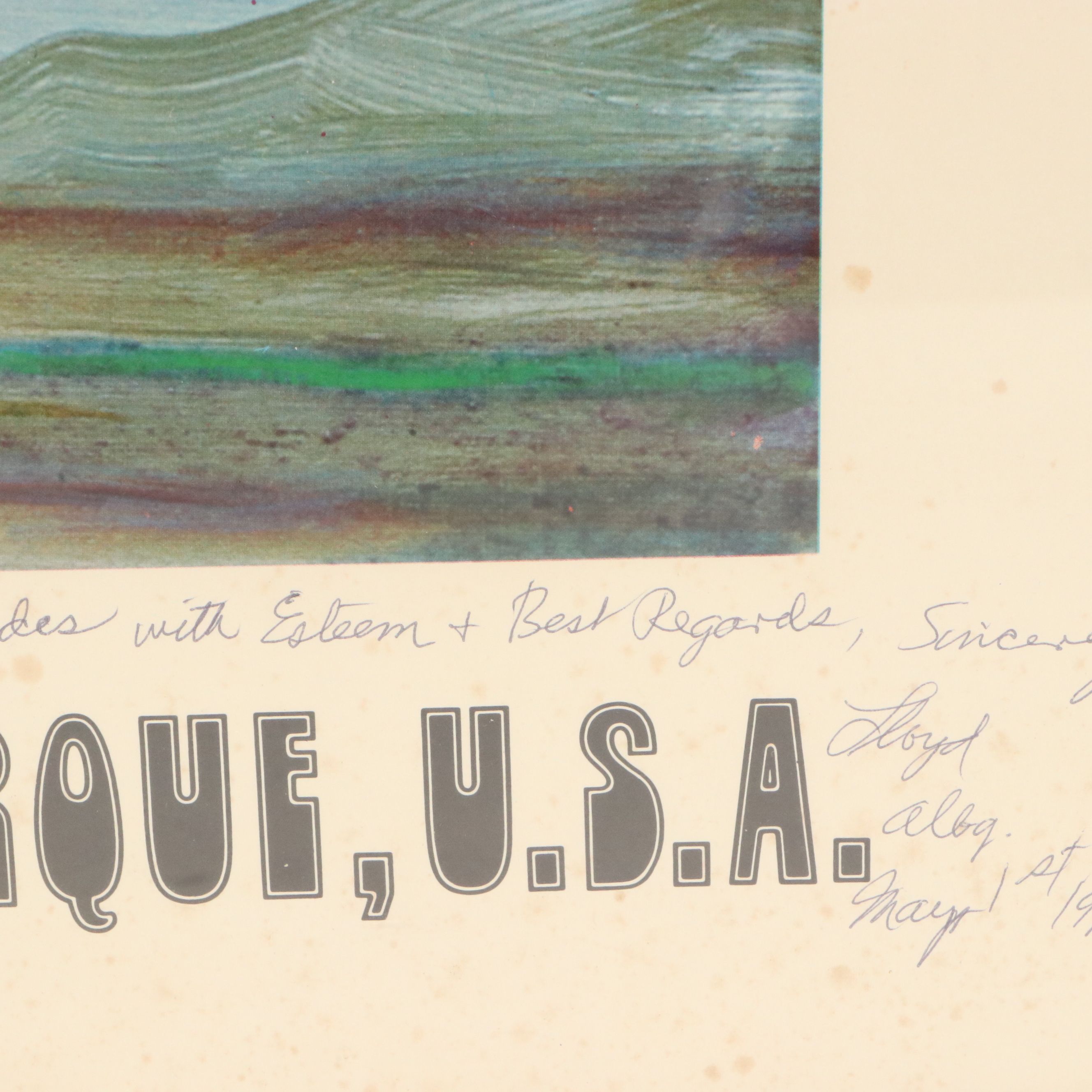 Lloyd Lozes Goff Offset Lithograph Poster for Hot Air Balloon Championship, 1973