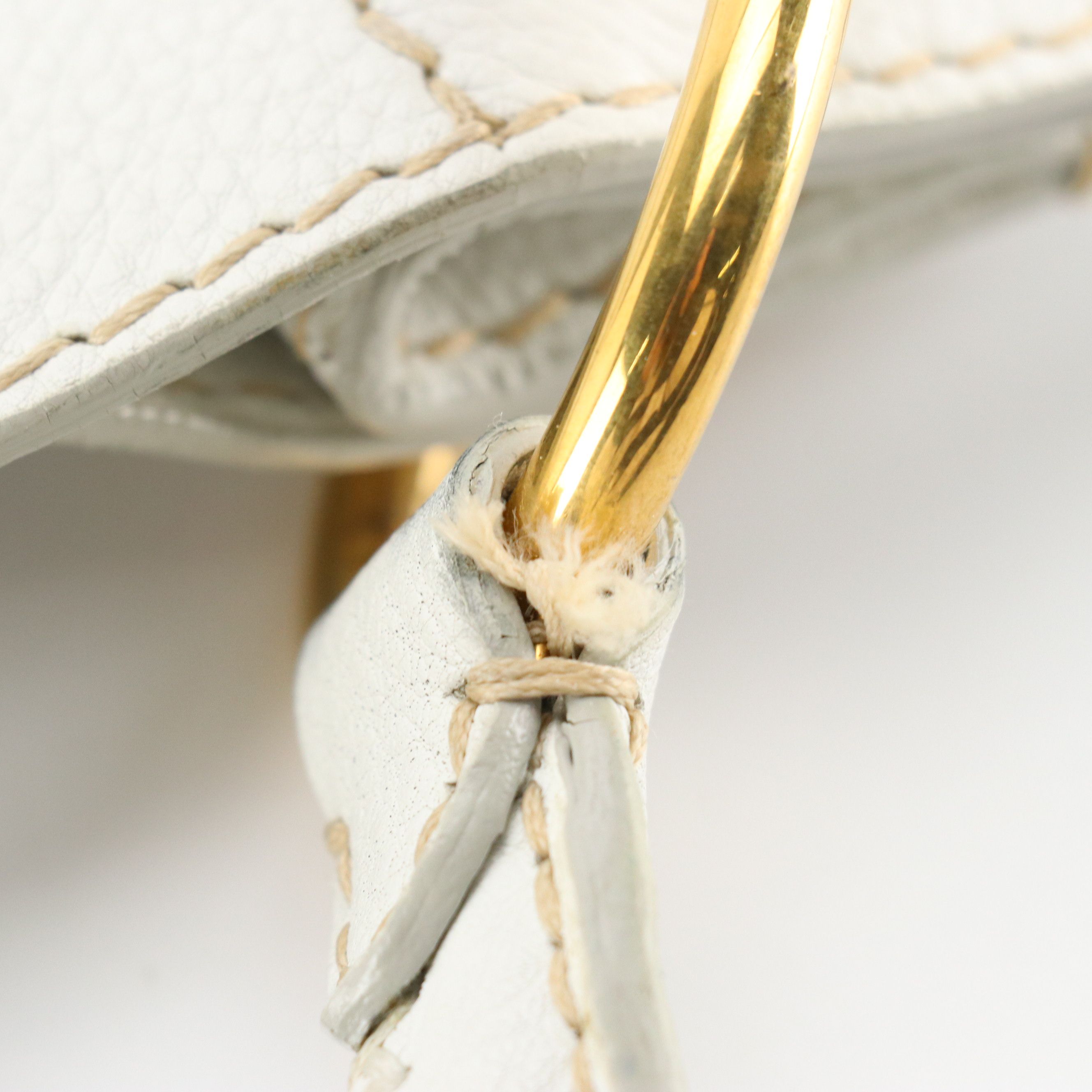 Prada Large Hobo Bag in White Vitello Daino Leather