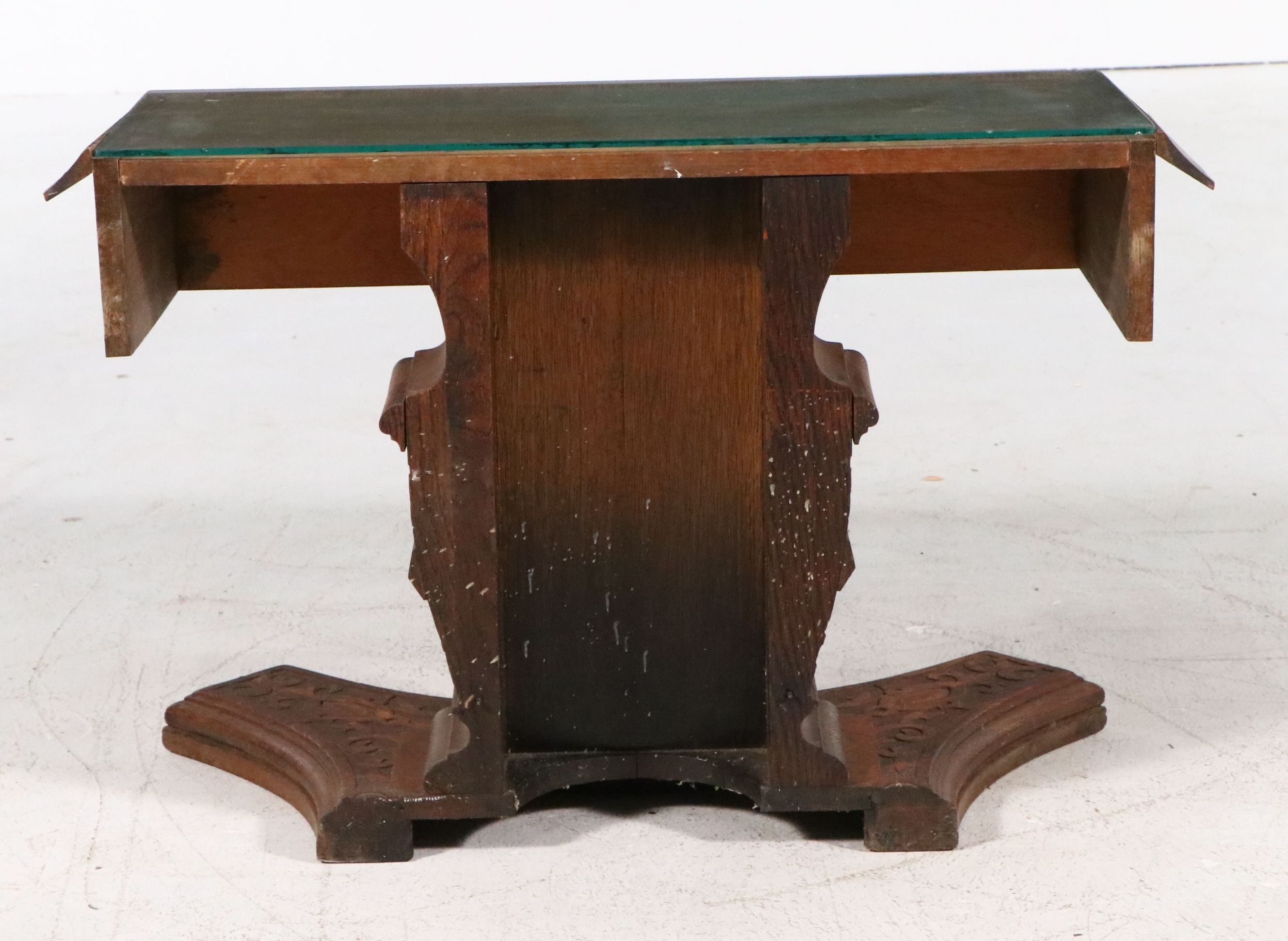 Renaissance Revival Carved Oak Library/Coffee Table, Late 19th Century