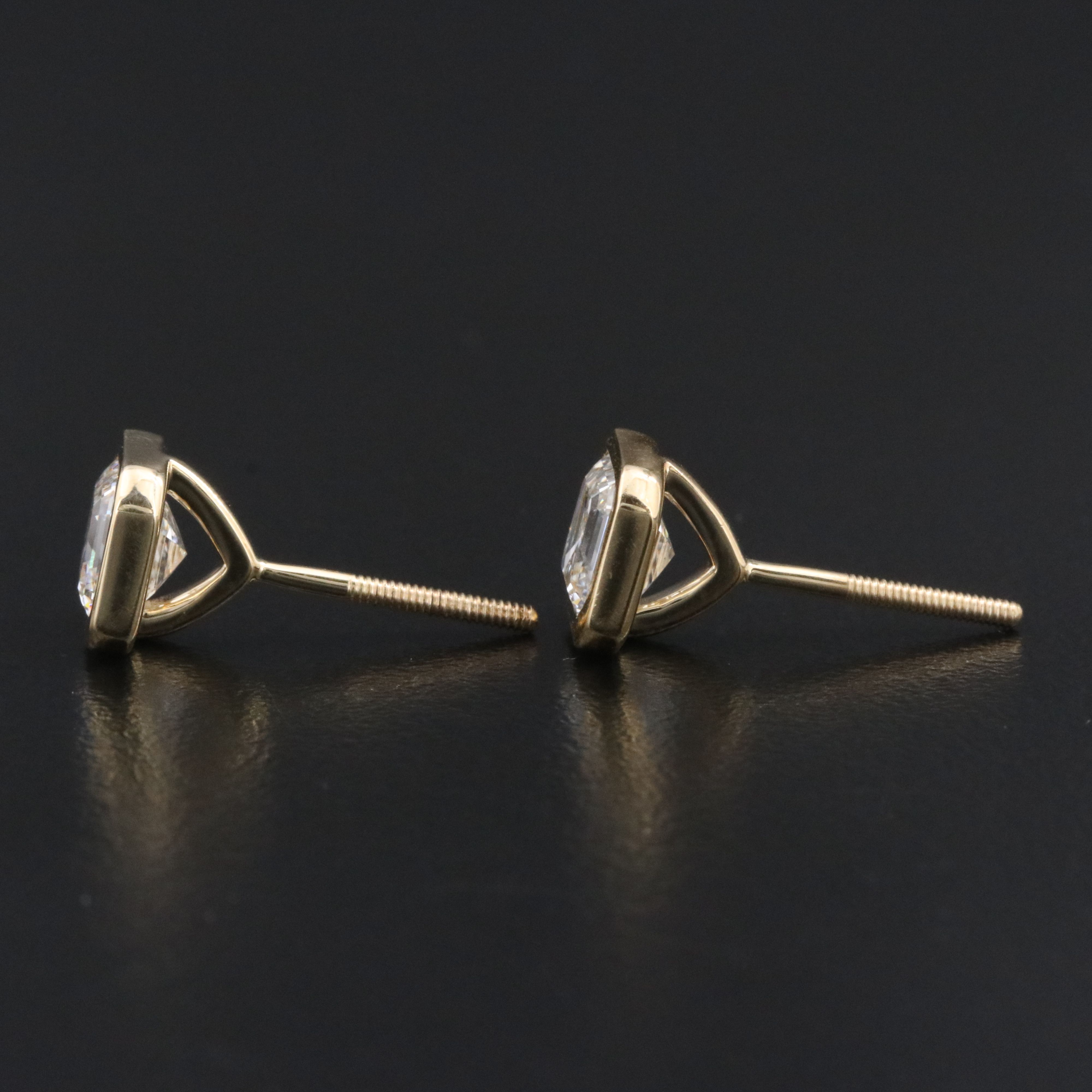 14K 2.14 CTW Lab Grown Diamond Stud Earrings with IGI Reports