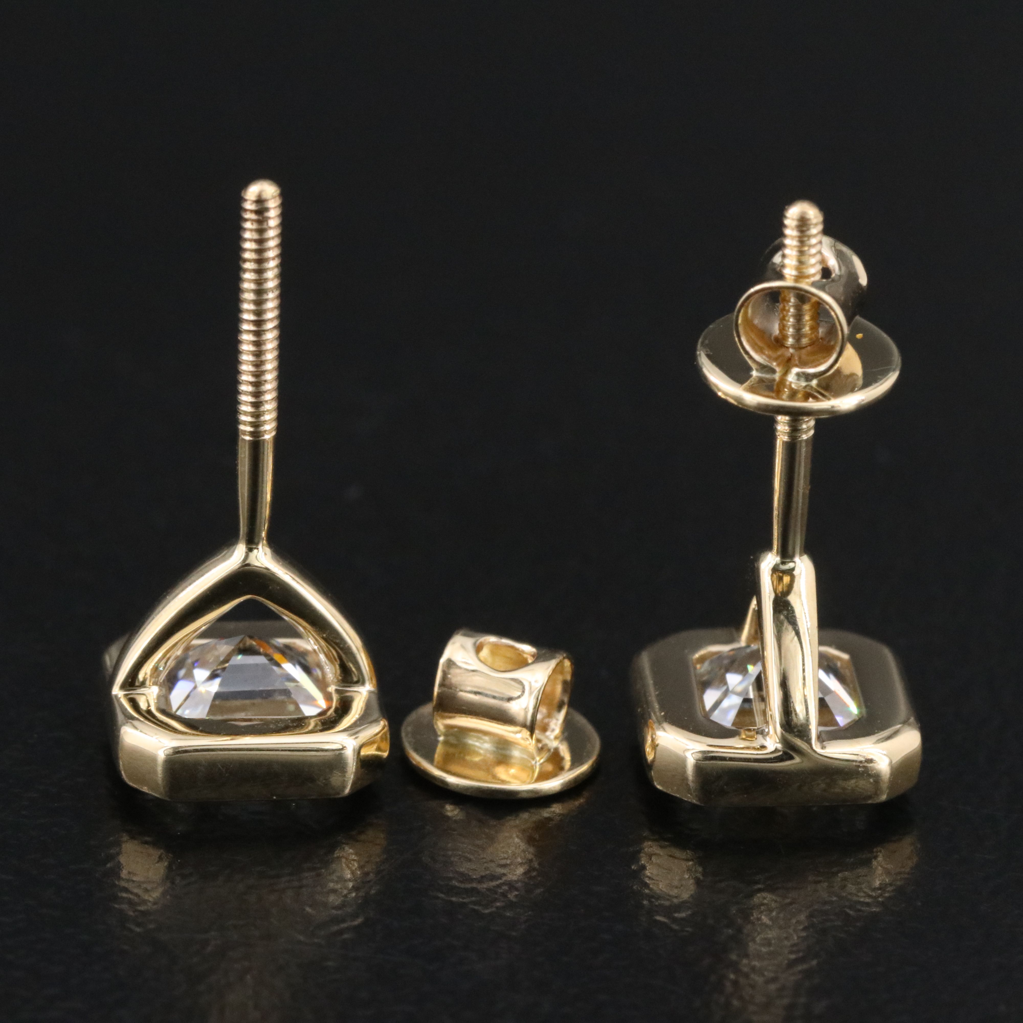 14K 2.14 CTW Lab Grown Diamond Stud Earrings with IGI Reports