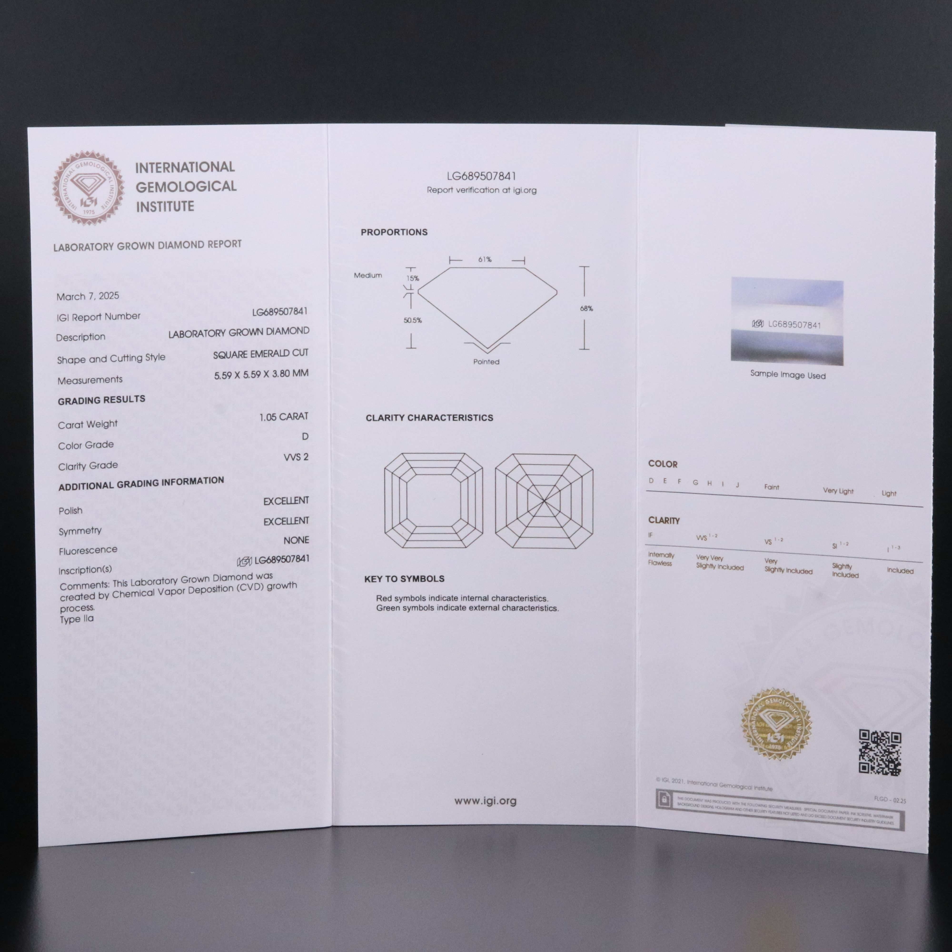 14K 2.14 CTW Lab Grown Diamond Stud Earrings with IGI Reports