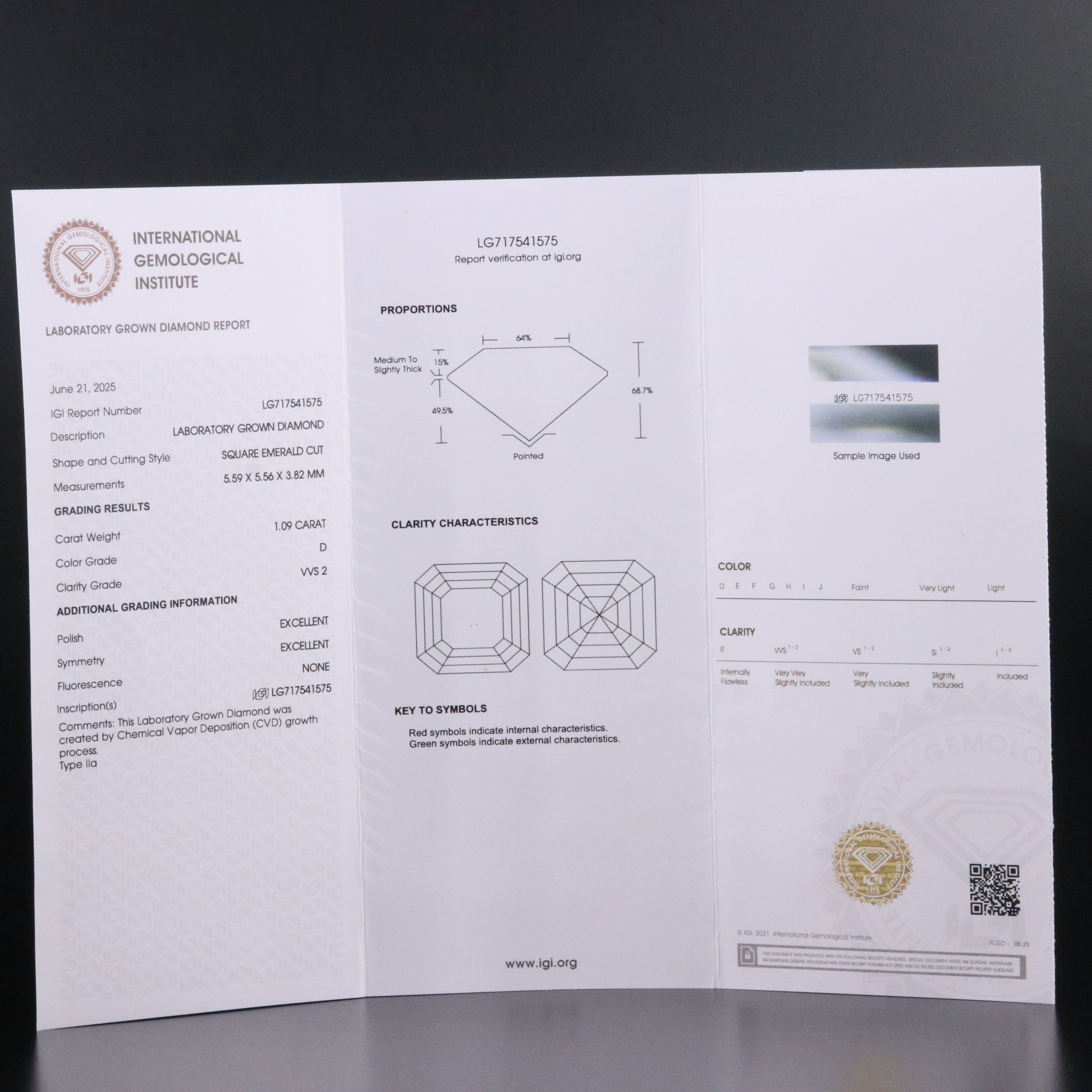 14K 2.14 CTW Lab Grown Diamond Stud Earrings with IGI Reports