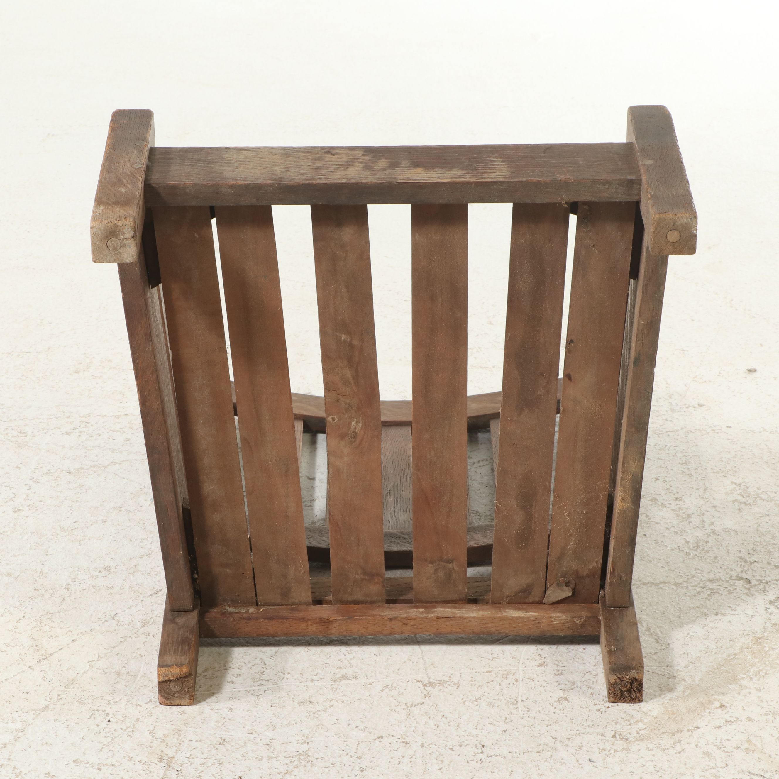 Arts & Crafts Mission Oak Nursing Chair Frame, Early 20th Century