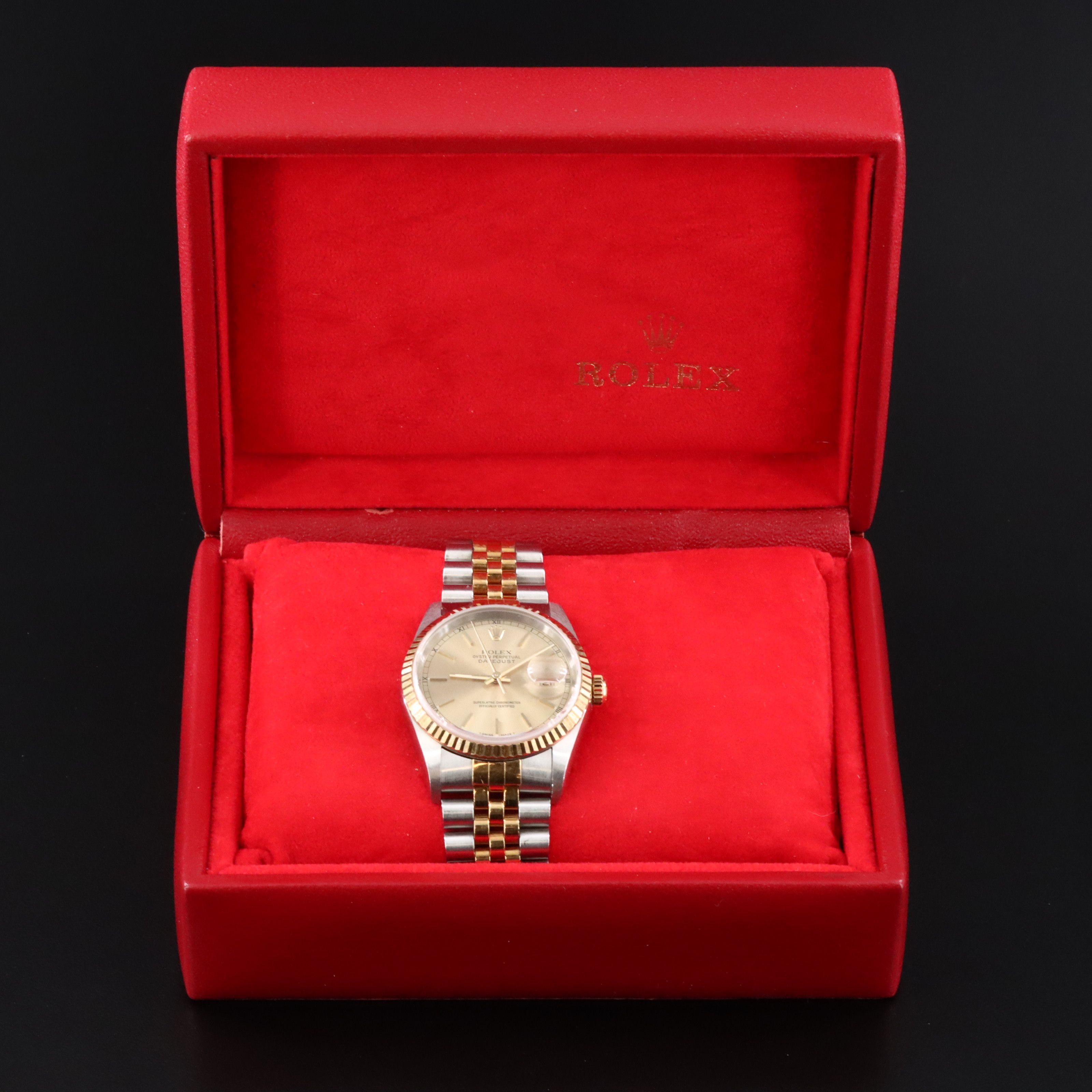 1996 Rolex Datejust Two Tone 16233 Watch