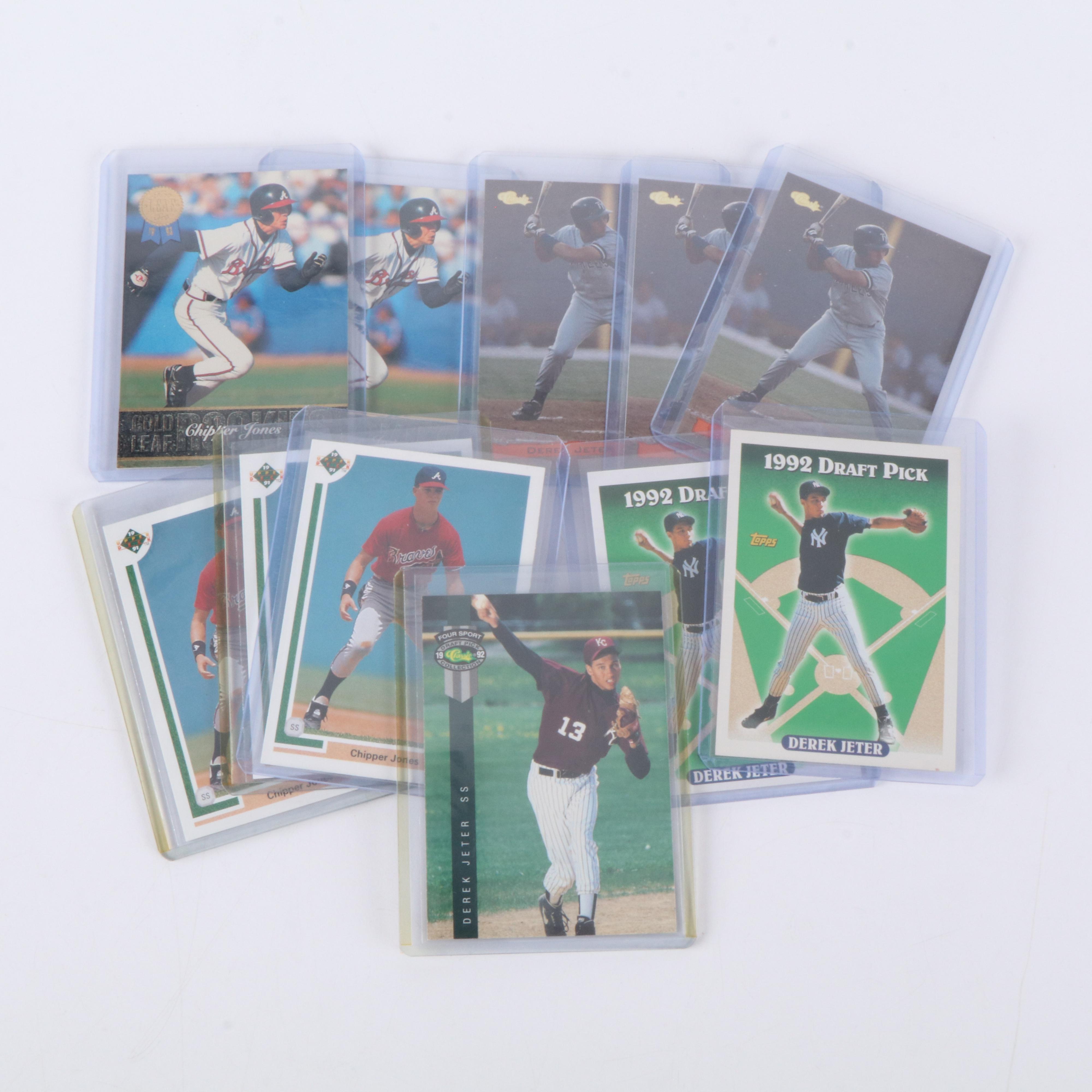 Derek Jeter and Chipper Jones Rookie and Prospect Baseball Cards, 1990s