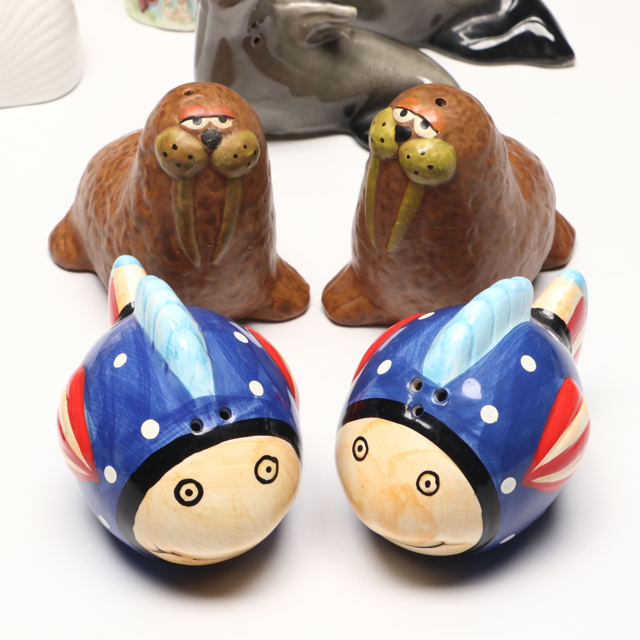 Mermaid, Seahorse and More Novelty Ocean-Themed Salt and Pepper Shakers