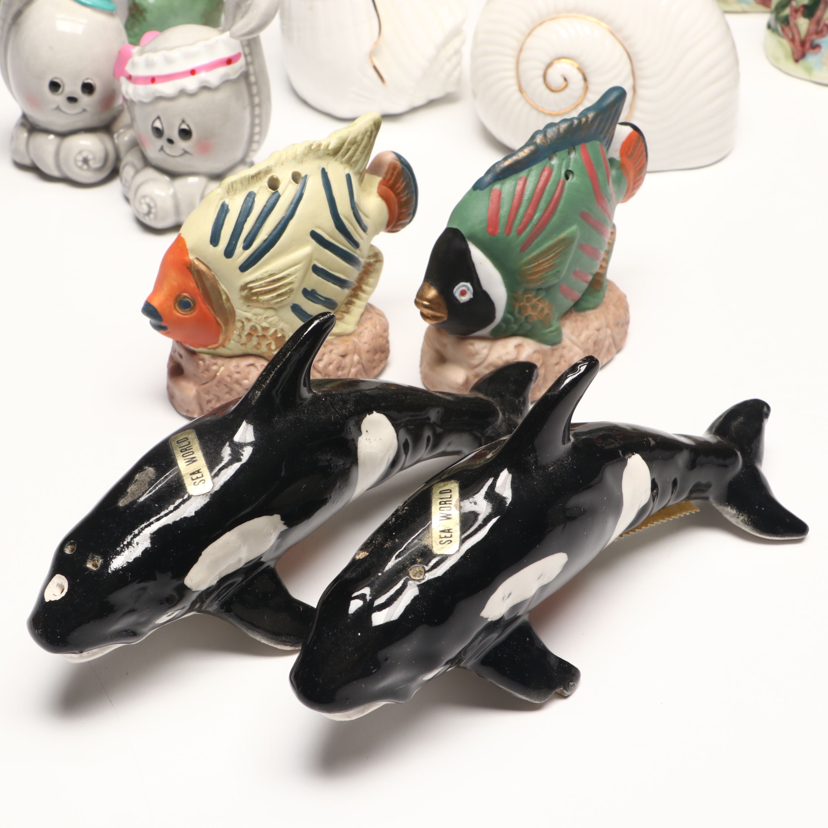 Mermaid, Seahorse and More Novelty Ocean-Themed Salt and Pepper Shakers