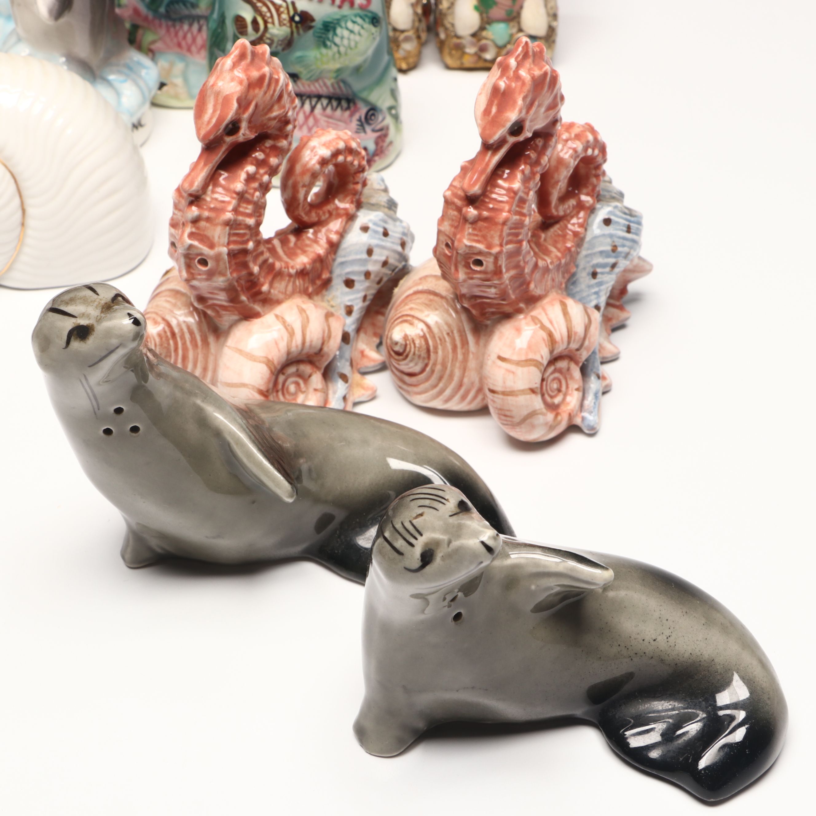 Mermaid, Seahorse and More Novelty Ocean-Themed Salt and Pepper Shakers