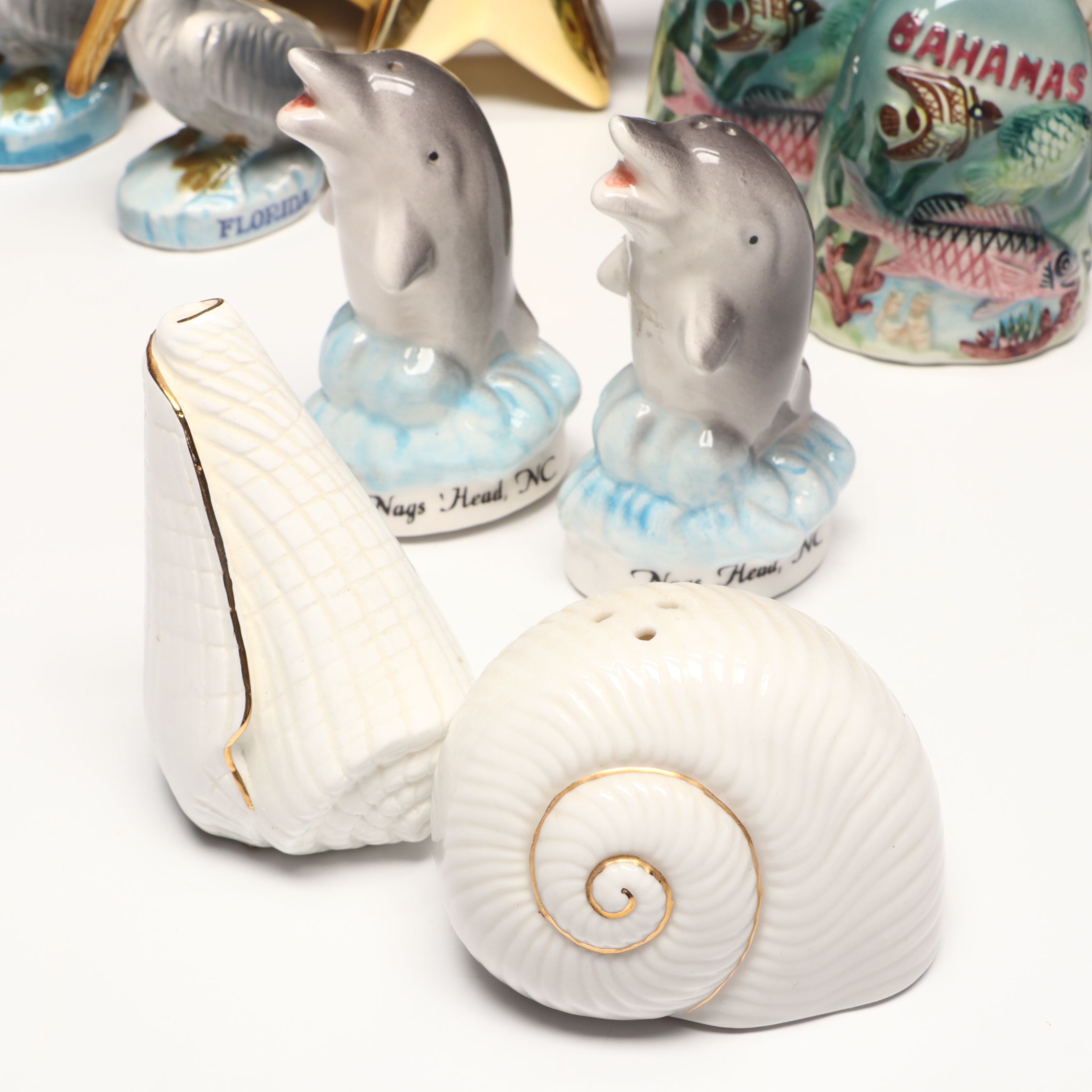 Mermaid, Seahorse and More Novelty Ocean-Themed Salt and Pepper Shakers