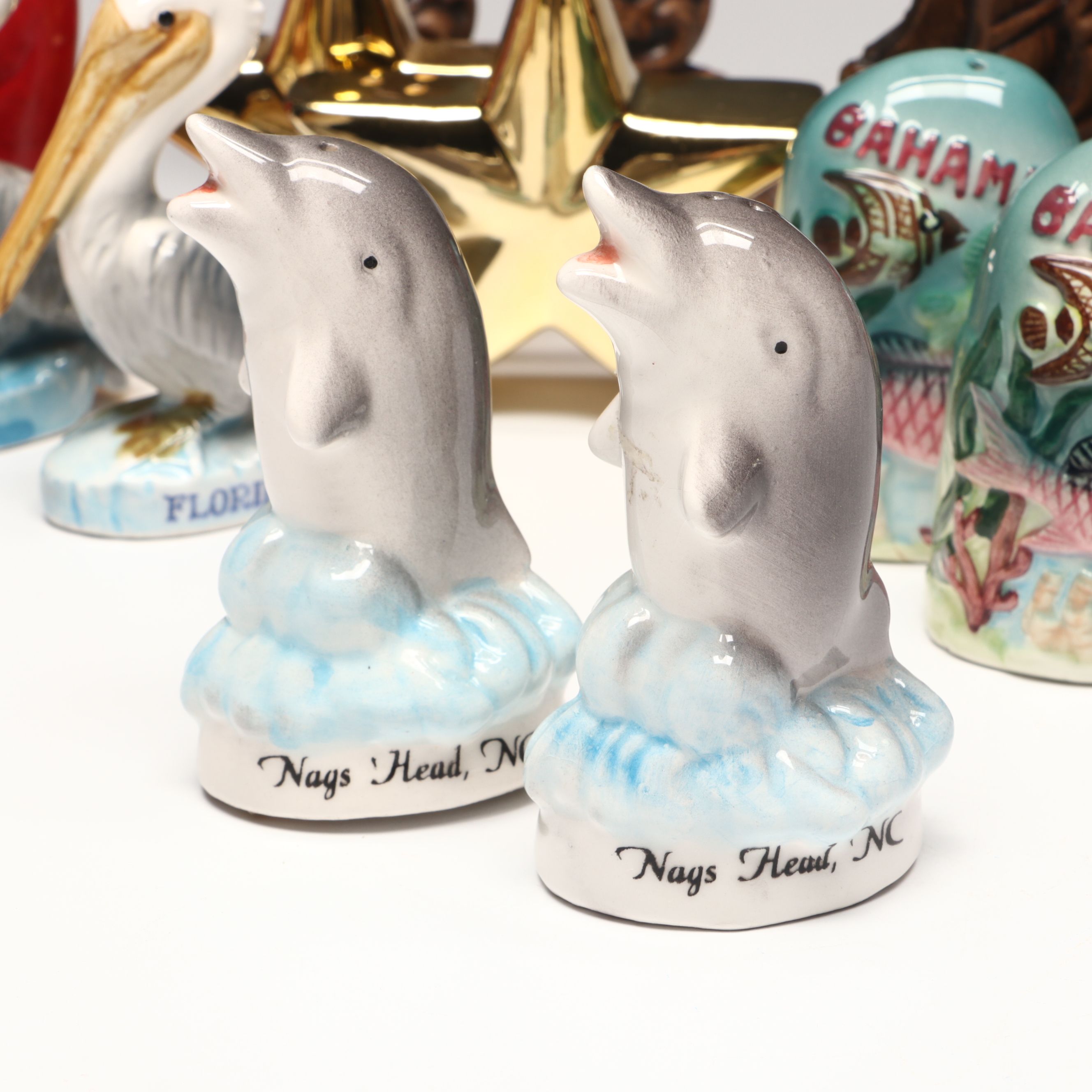 Mermaid, Seahorse and More Novelty Ocean-Themed Salt and Pepper Shakers
