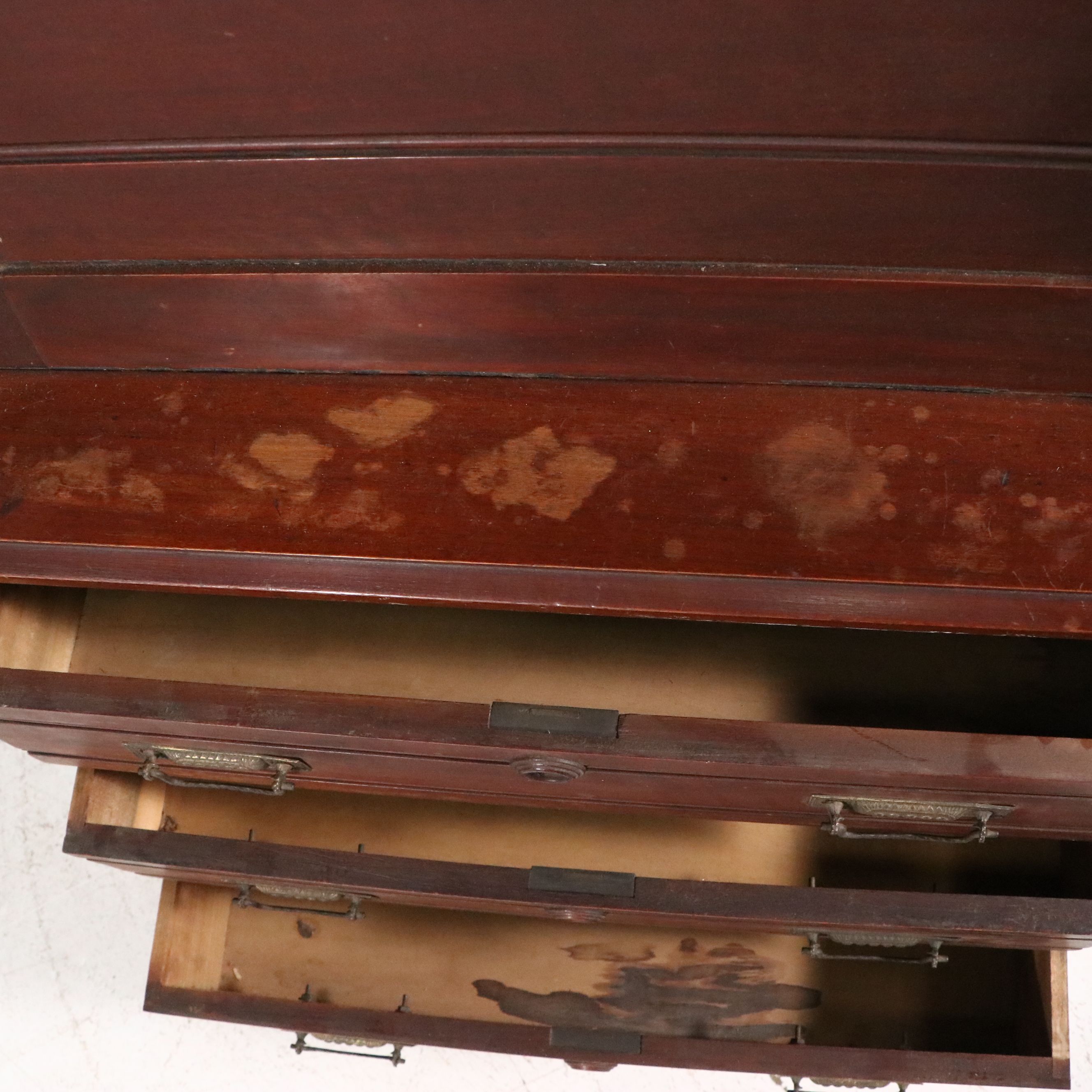 Eastlake Walnut Slant-Front Secretary Desk, Late 19th Century