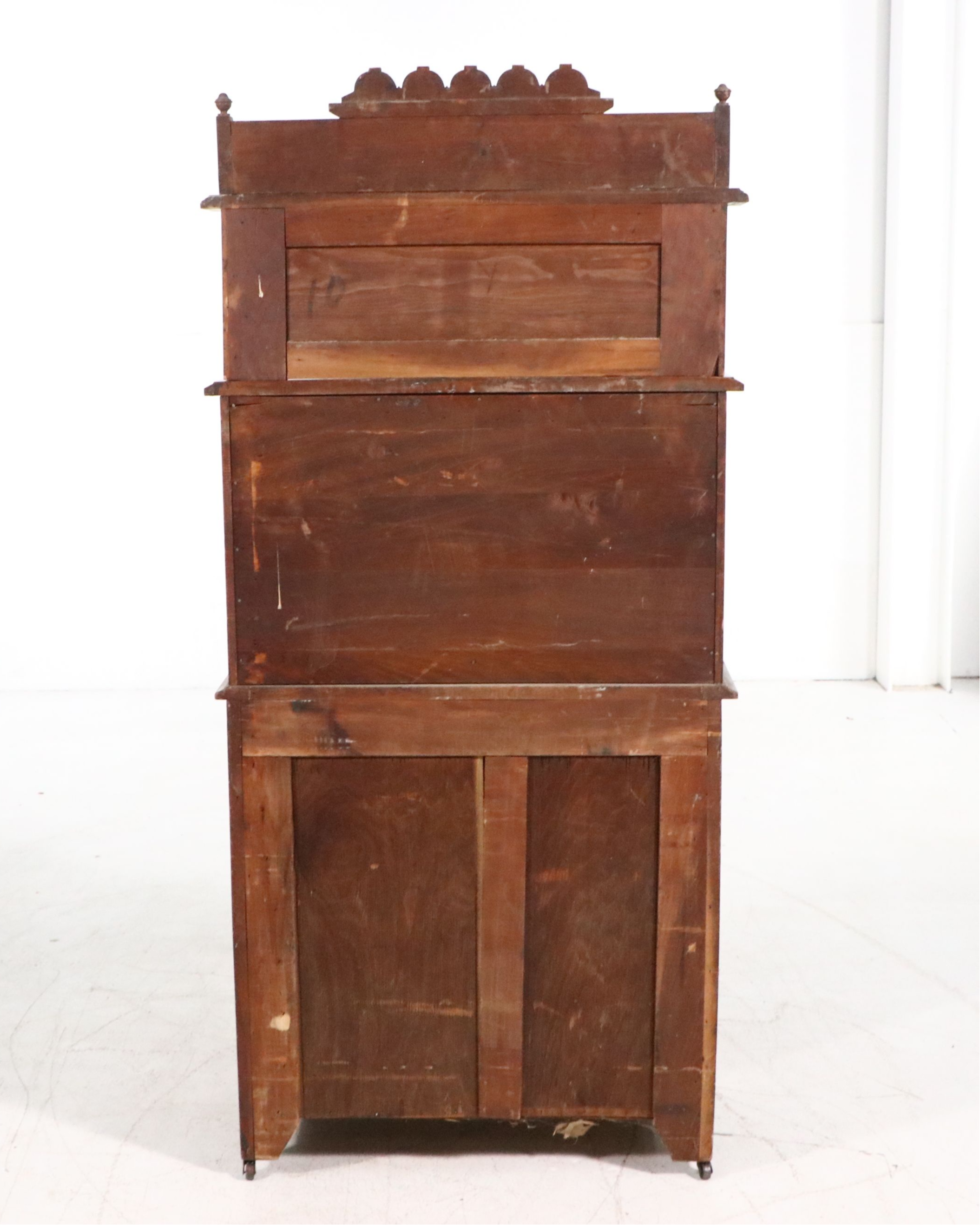 Eastlake Walnut Slant-Front Secretary Desk, Late 19th Century