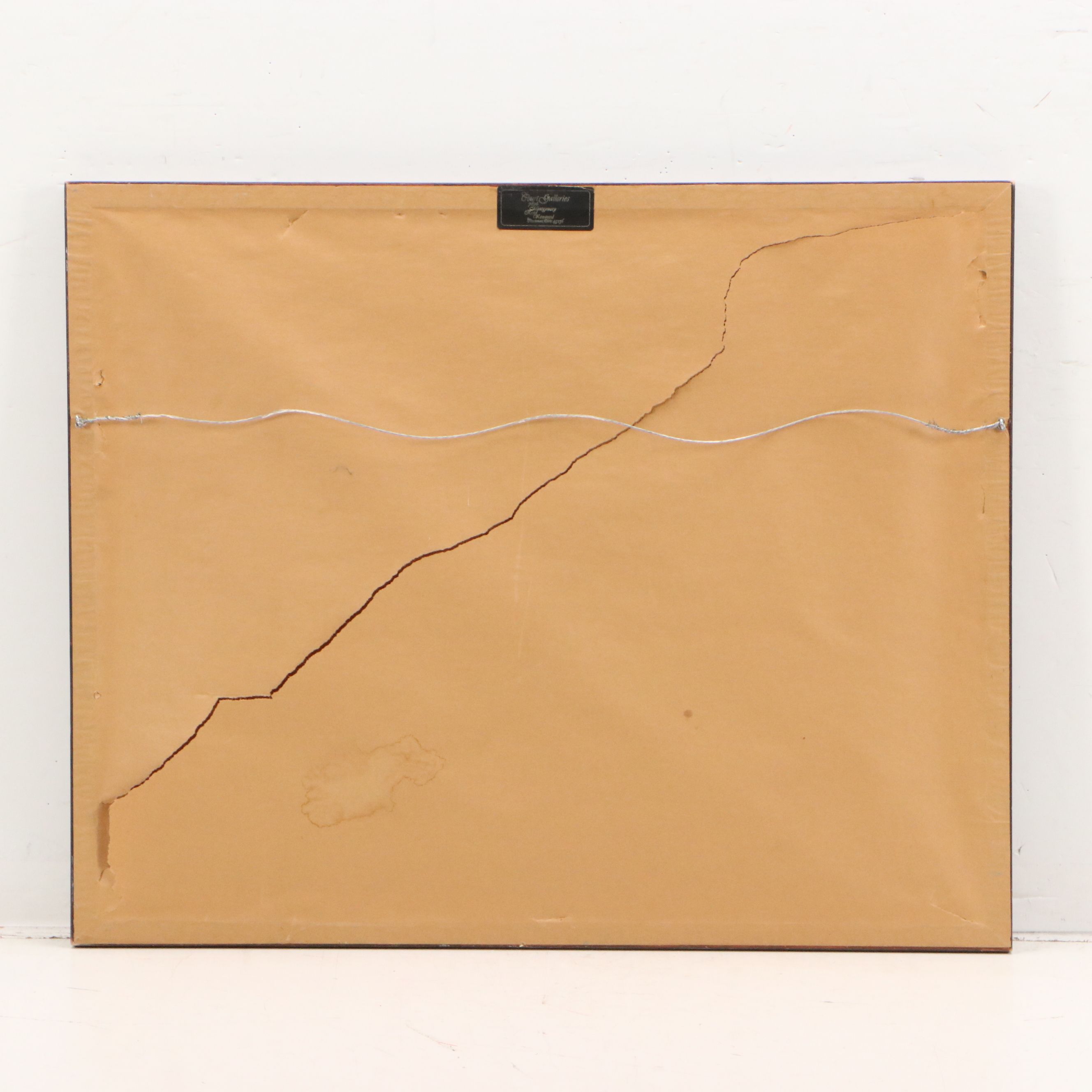 Jesse Philip Olmes Stylized Cincinnati Cityscape Watercolor Painting, 1950