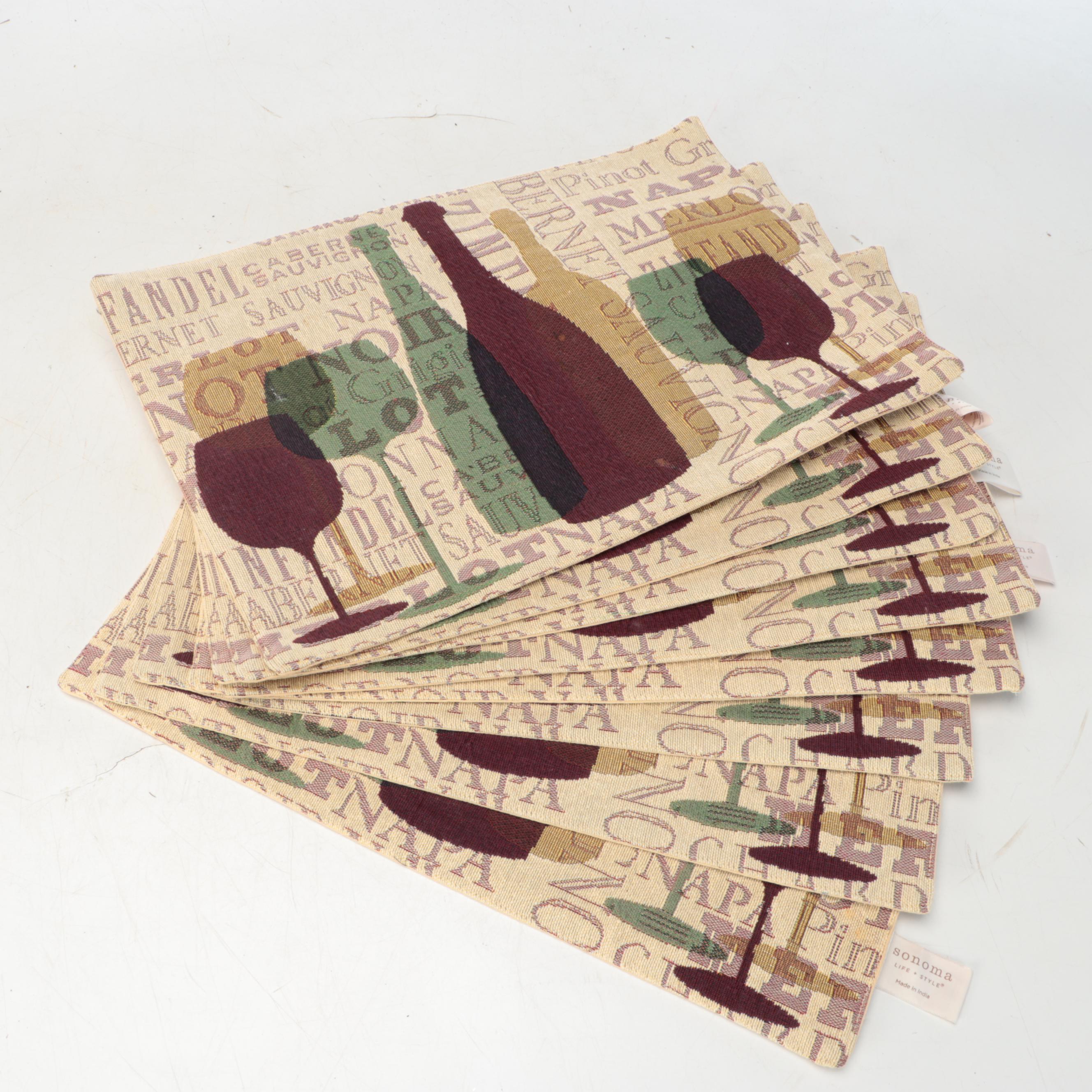 Wine Glasses, Cheese Dome, Placemats with More Rustic Table and Home Furnishings