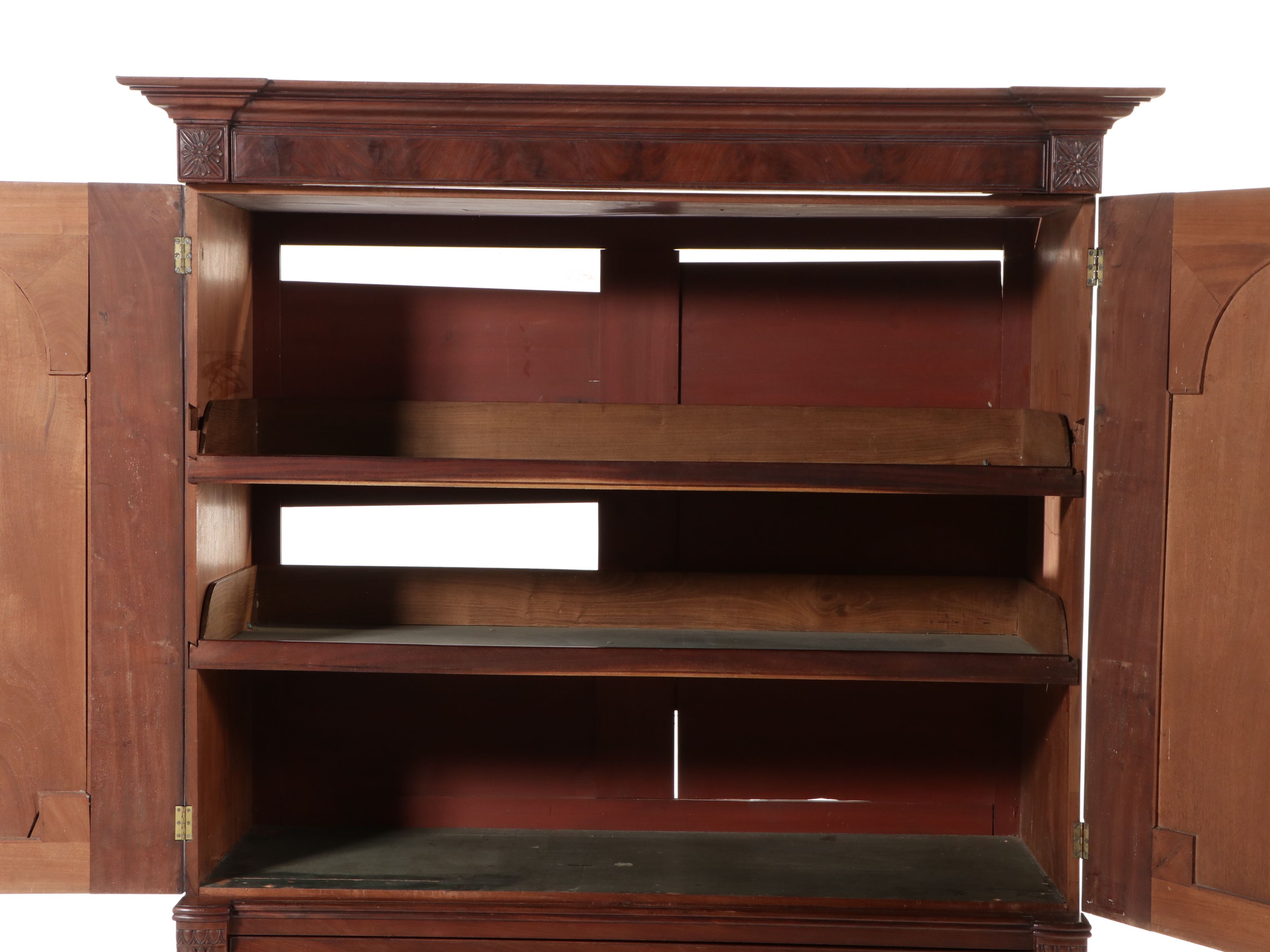 Regency Style Mahogany Linen Press