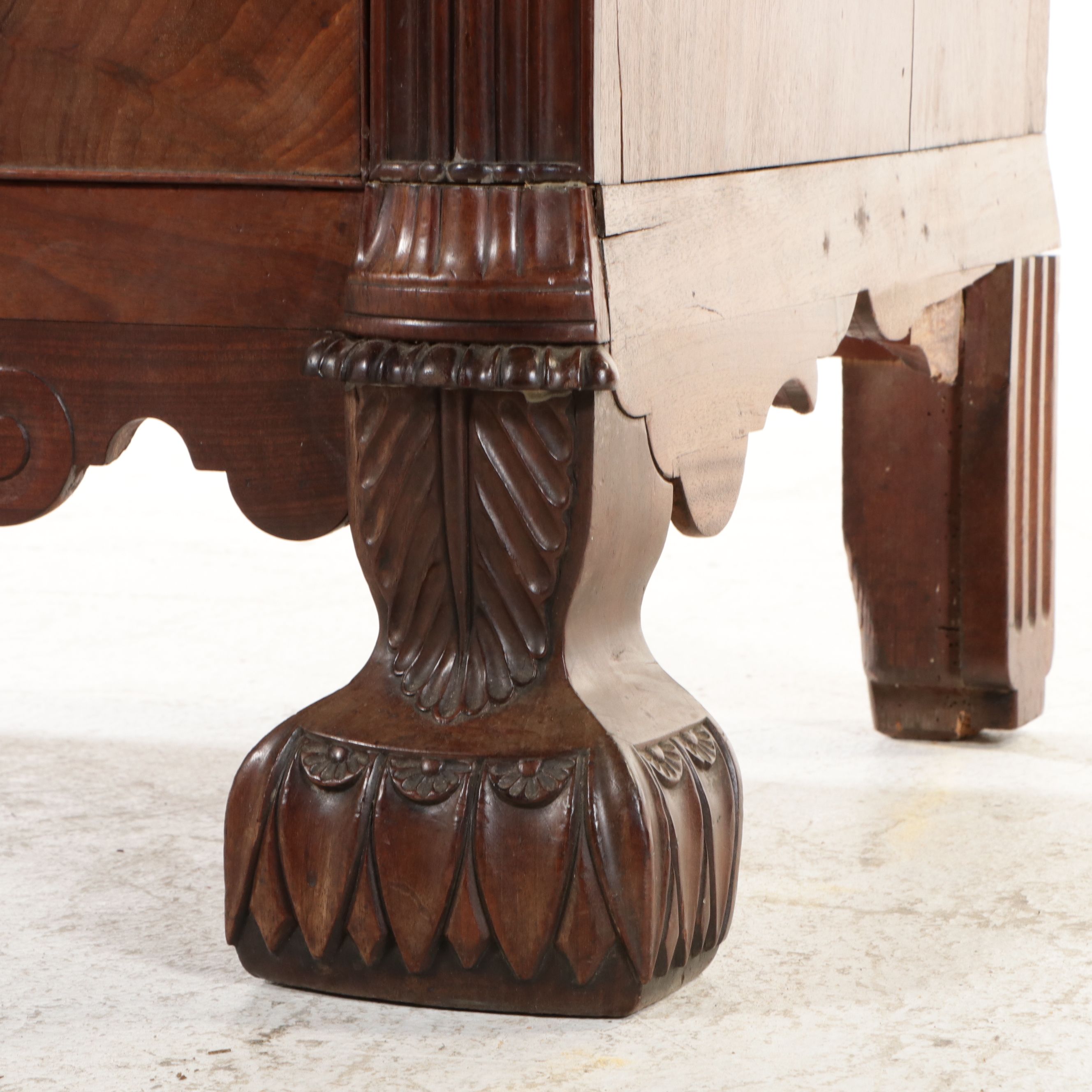 Regency Style Mahogany Linen Press