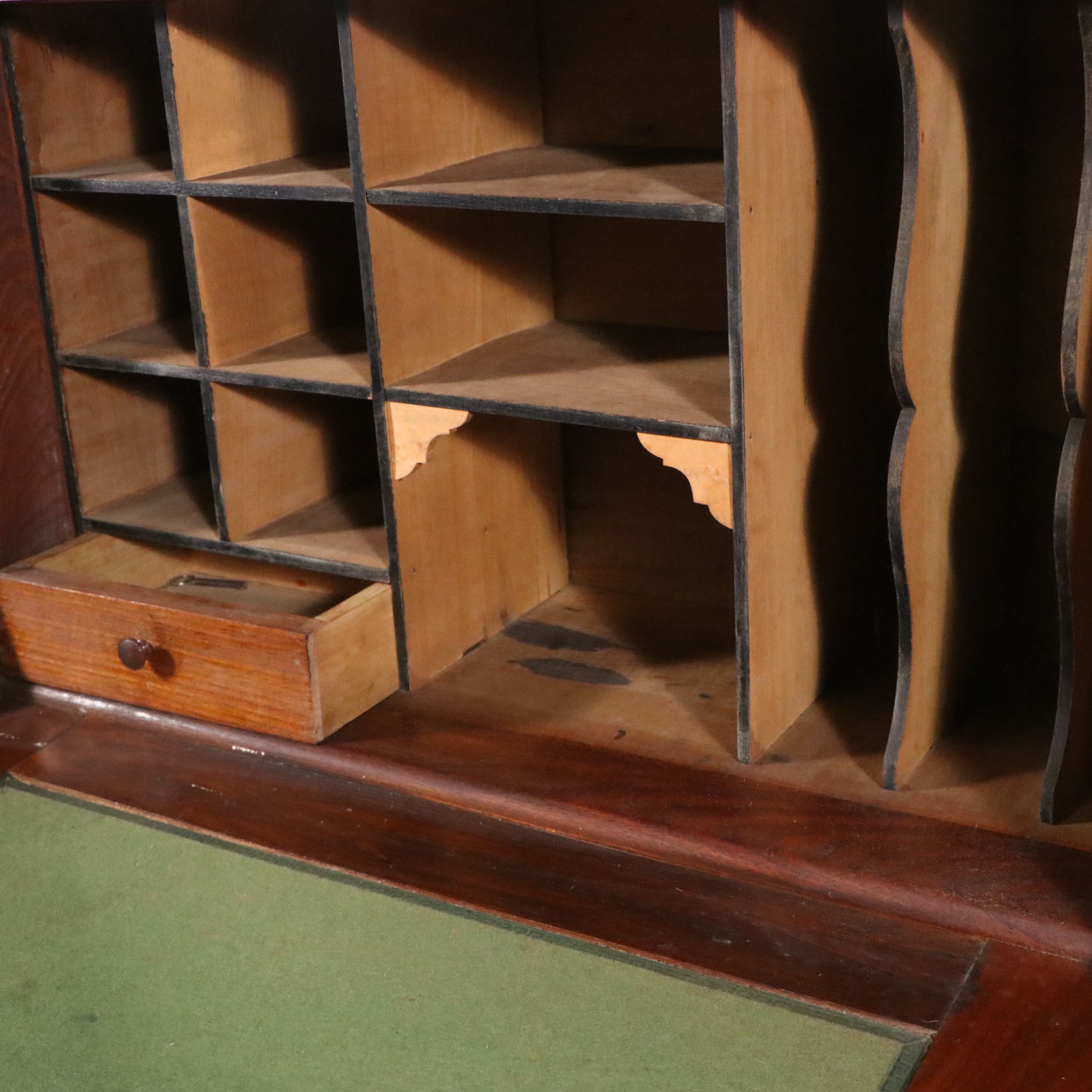 Eastlake Walnut Slant-Front Secretary Desk, Late 19th Century