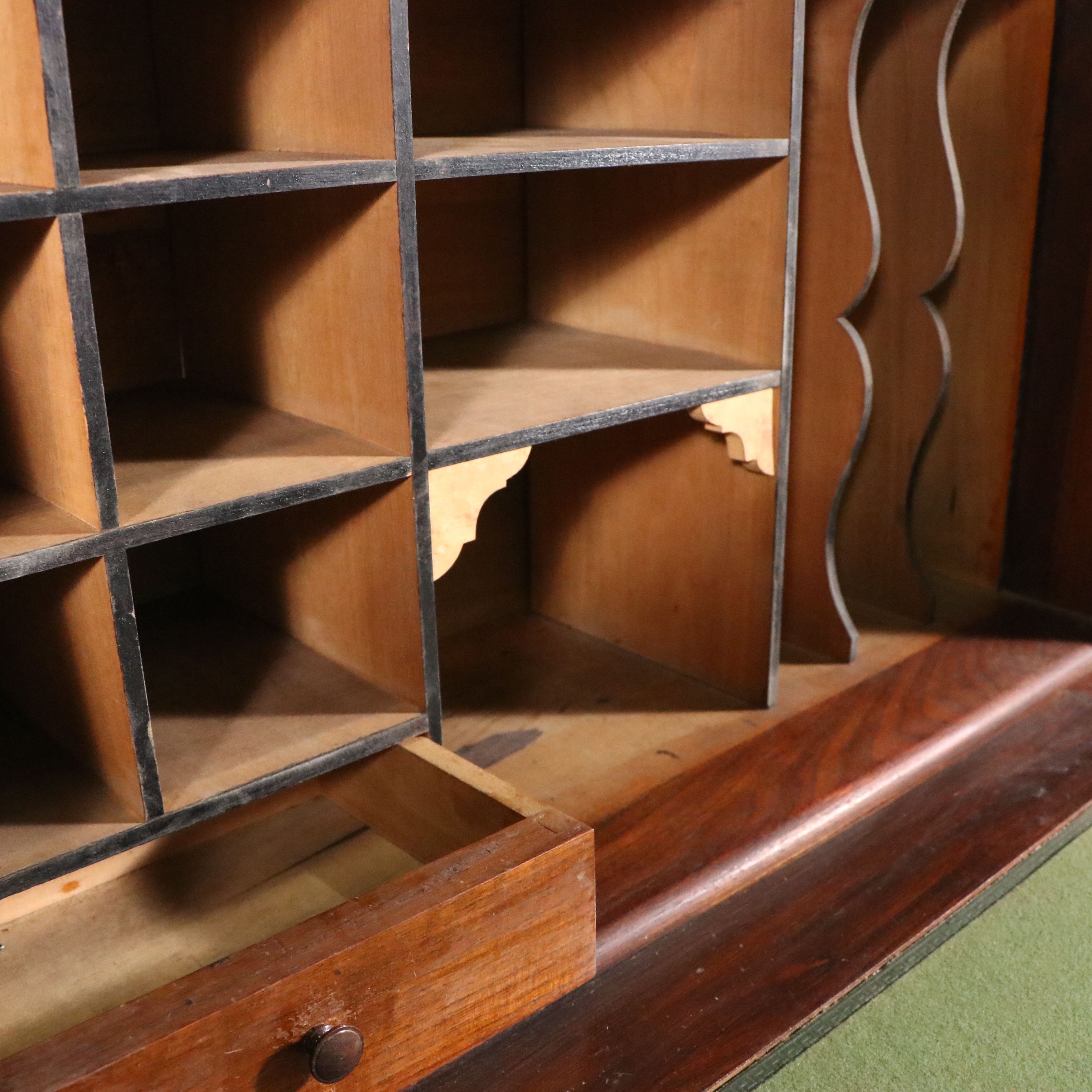 Eastlake Walnut Slant-Front Secretary Desk, Late 19th Century